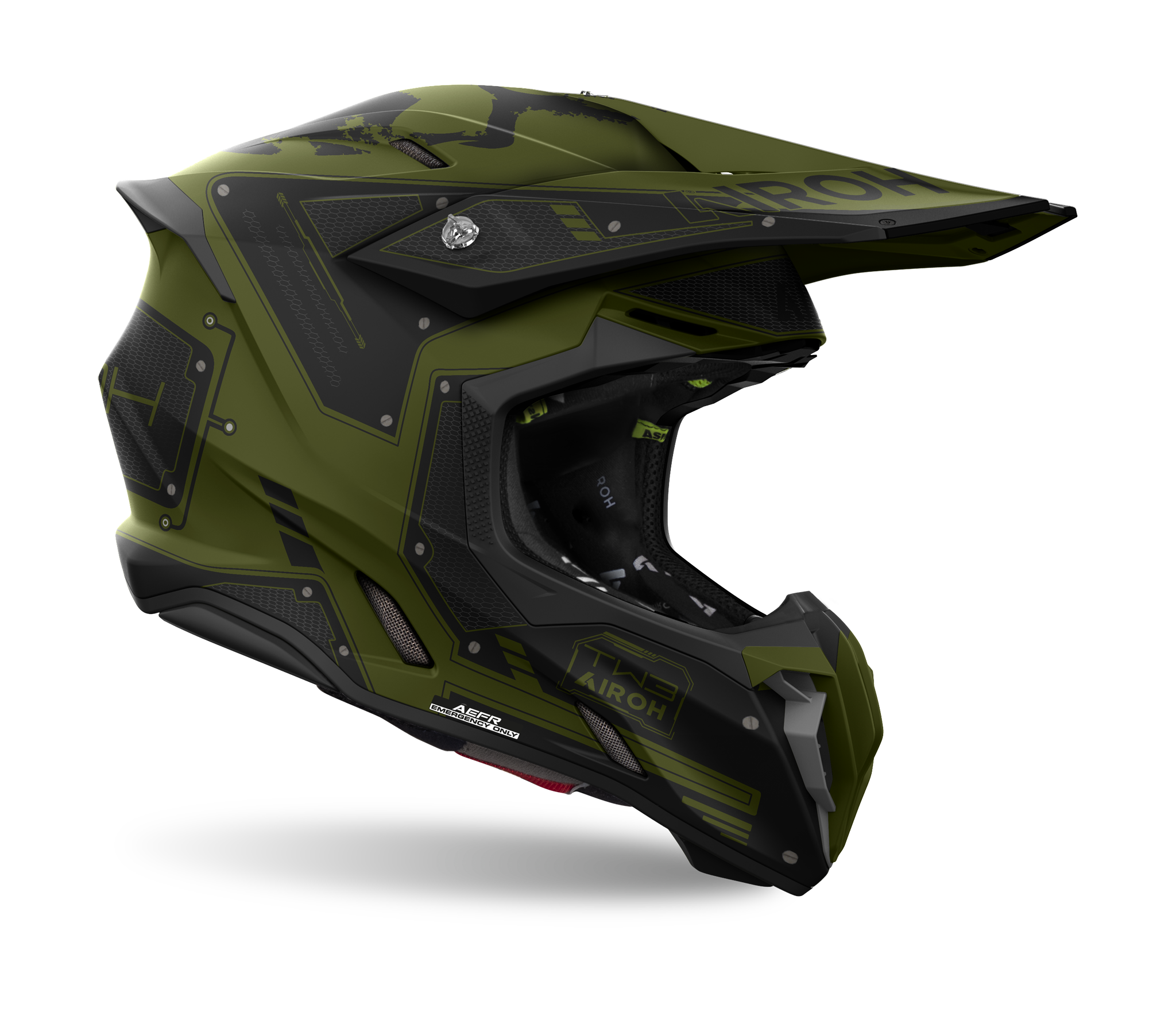 Airoh Motocross Helmet Twist 3 King - Mat Military