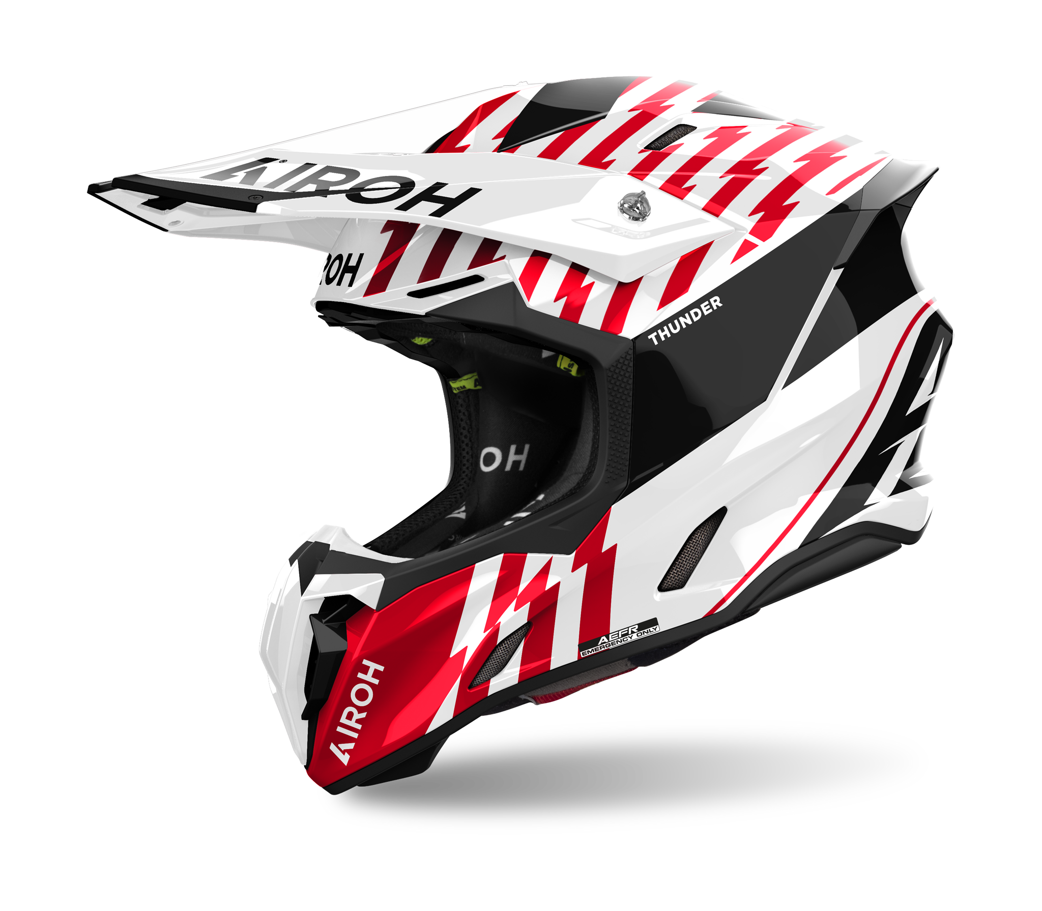 Airoh Motocross Helmet Twist 3 Thunder - Gloss Red