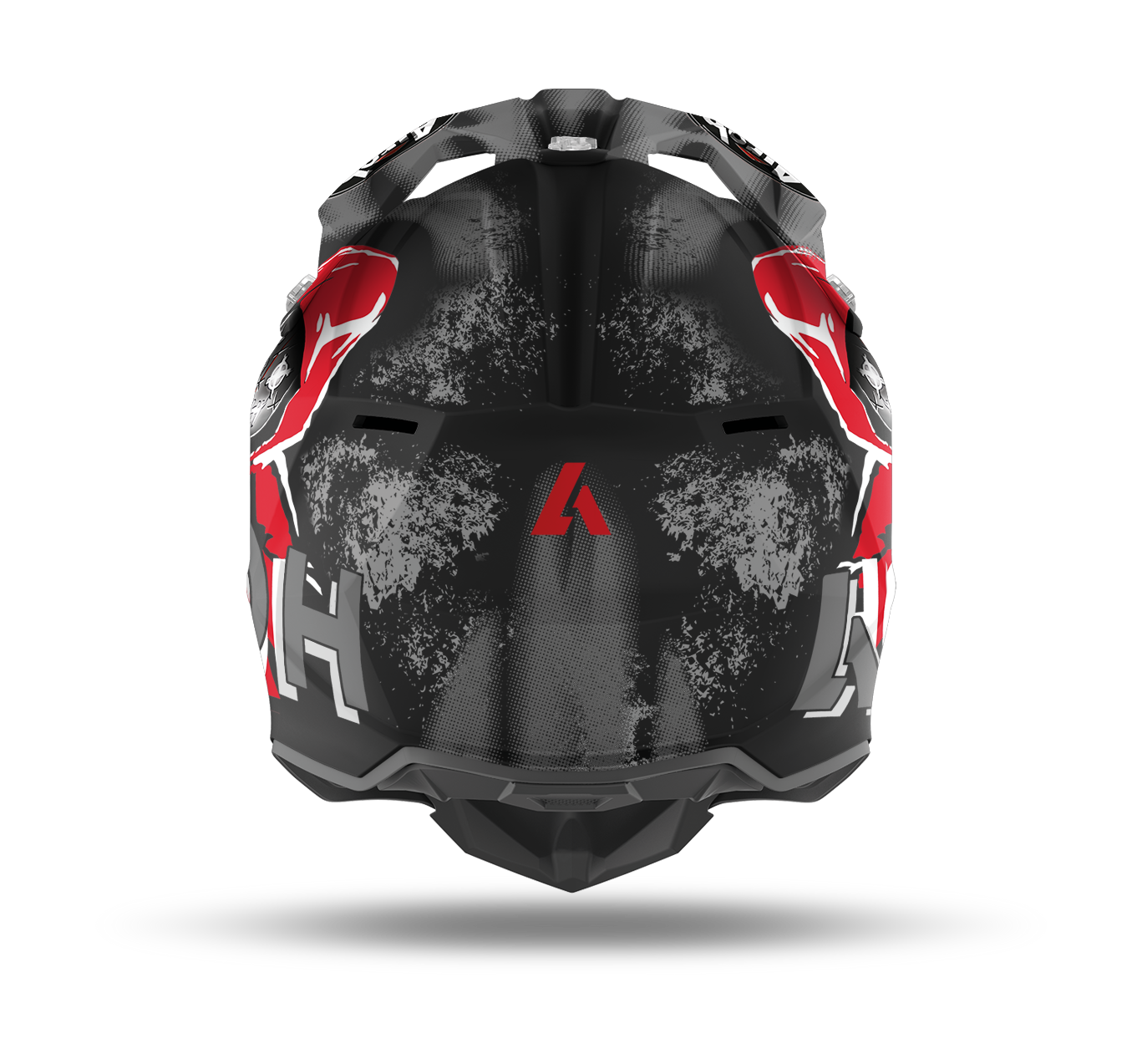 Airoh Motocross Helmet Wraap Alien - Matte Red / Grey