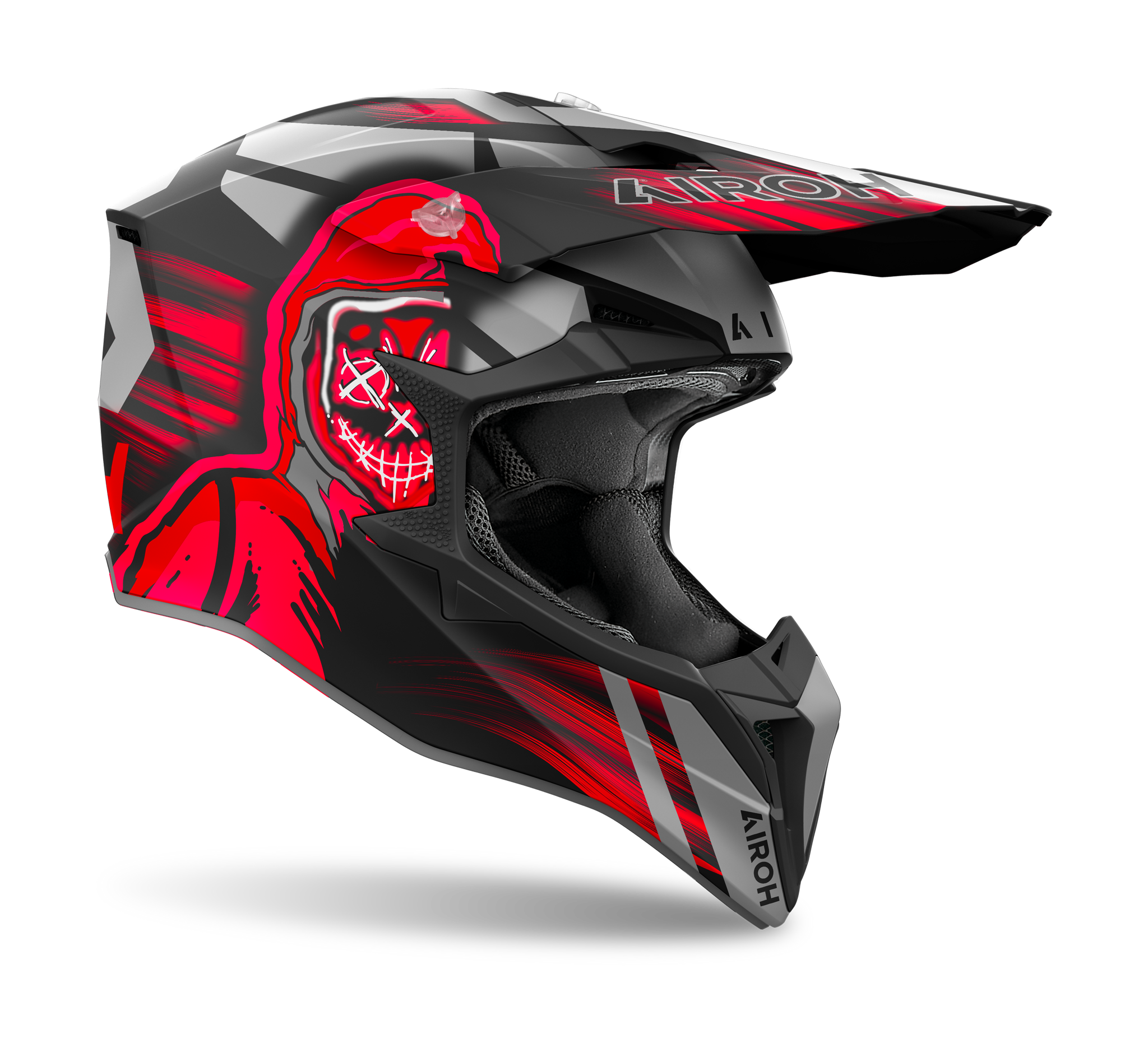 Airoh Motocross Helmet Wraap Cyber - Matte Red
