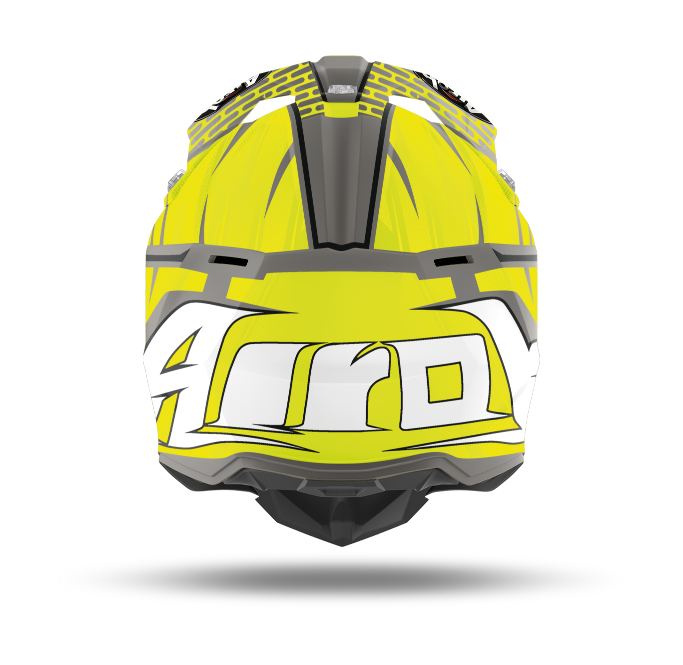 Airoh Motocross Helmet Wraap Idol - Matte Anthracite / Yellow