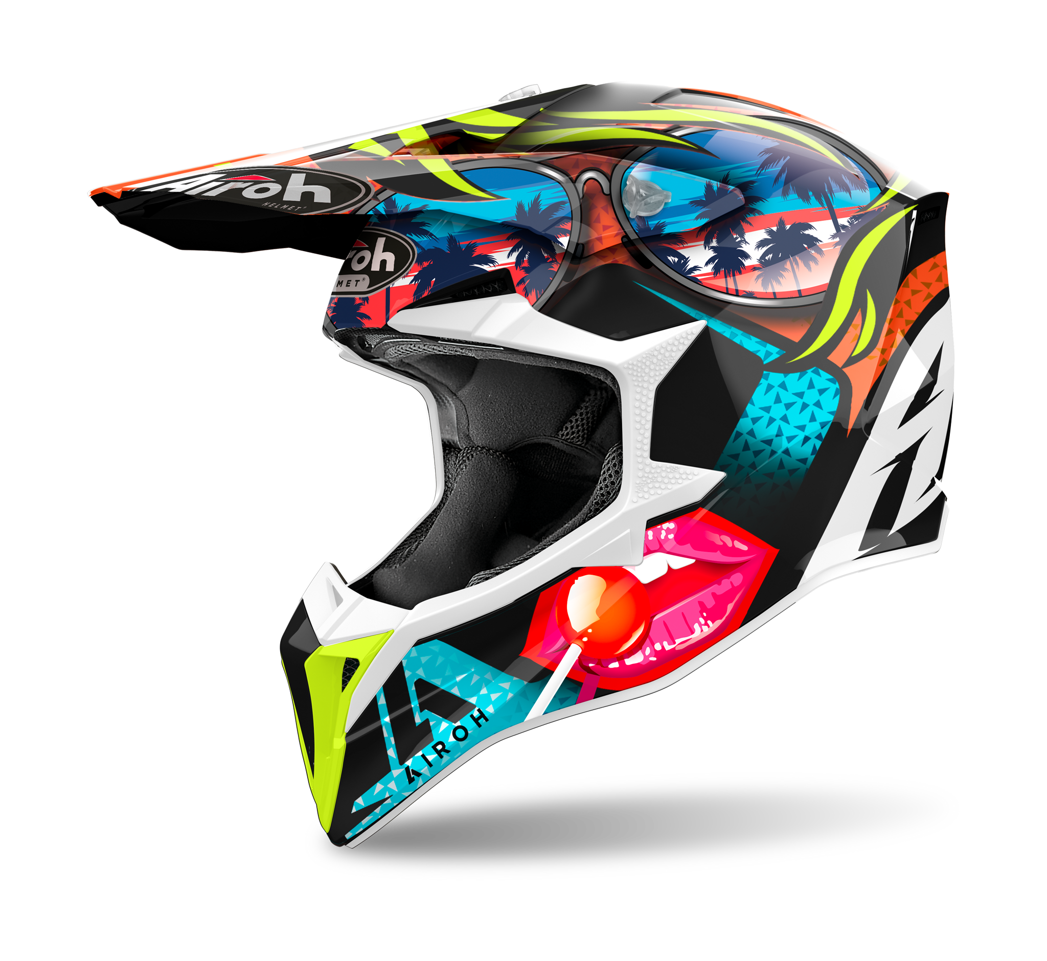 Airoh Motocross Helmet Wraap Lollipop - Gloss Multi