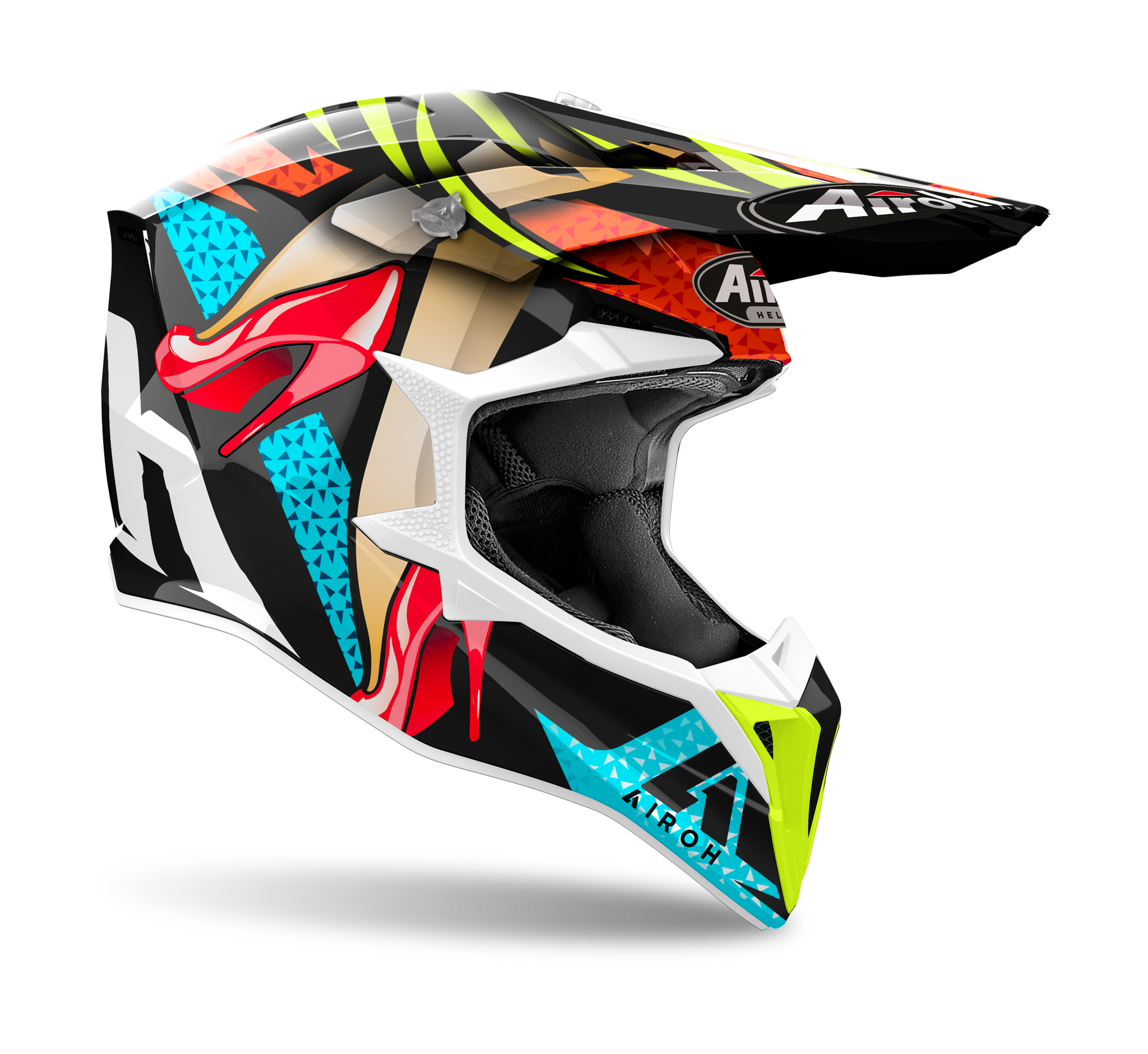 Airoh Motocross Helmet Wraap Lollipop - Gloss Multi
