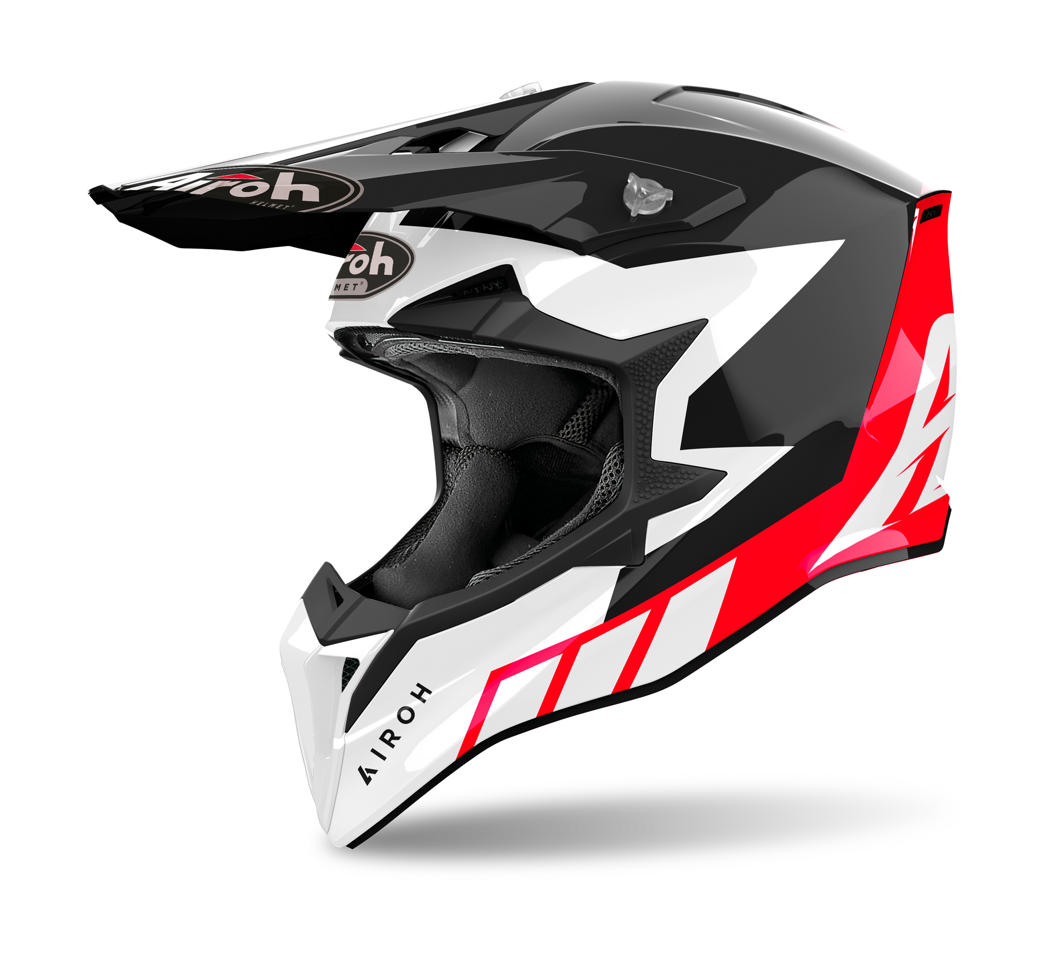 Airoh Motocross Helmet Wraap Reloaded - Gloss Red