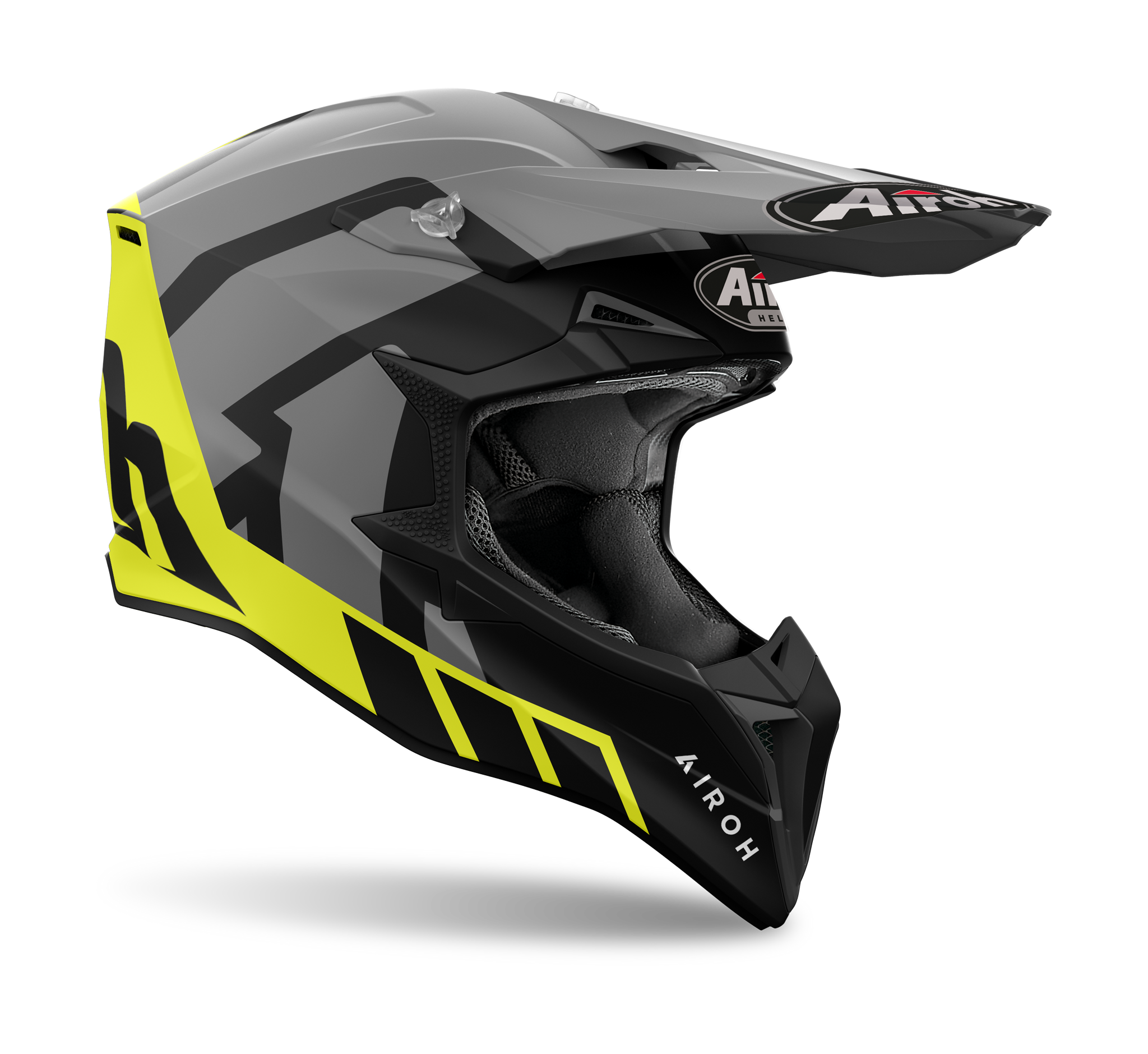 Airoh Motocross Helmet Wraap Reloaded - Matte Yellow