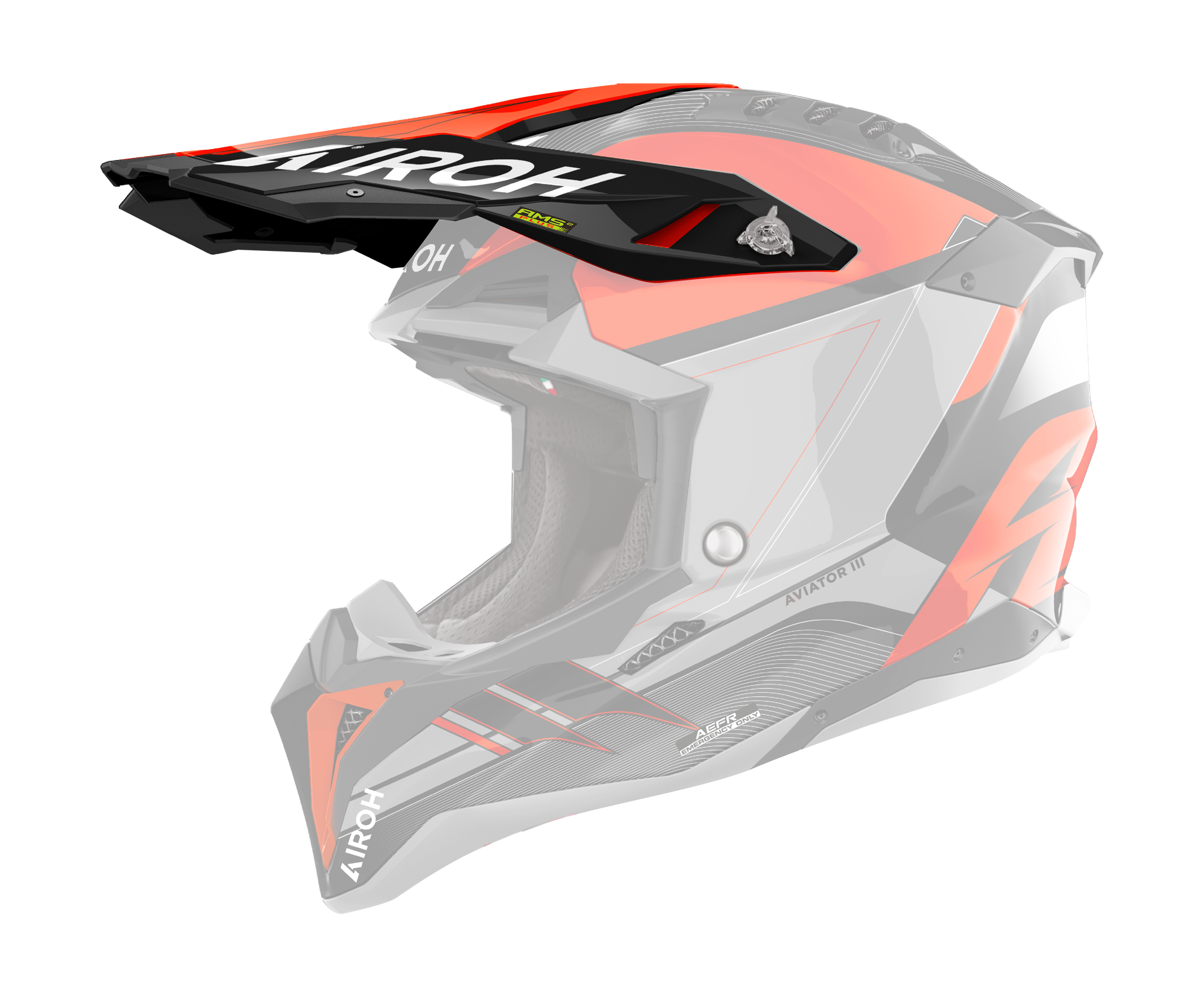 Airoh Helmet Visor Aviator 3 Saber - Gloss Orange