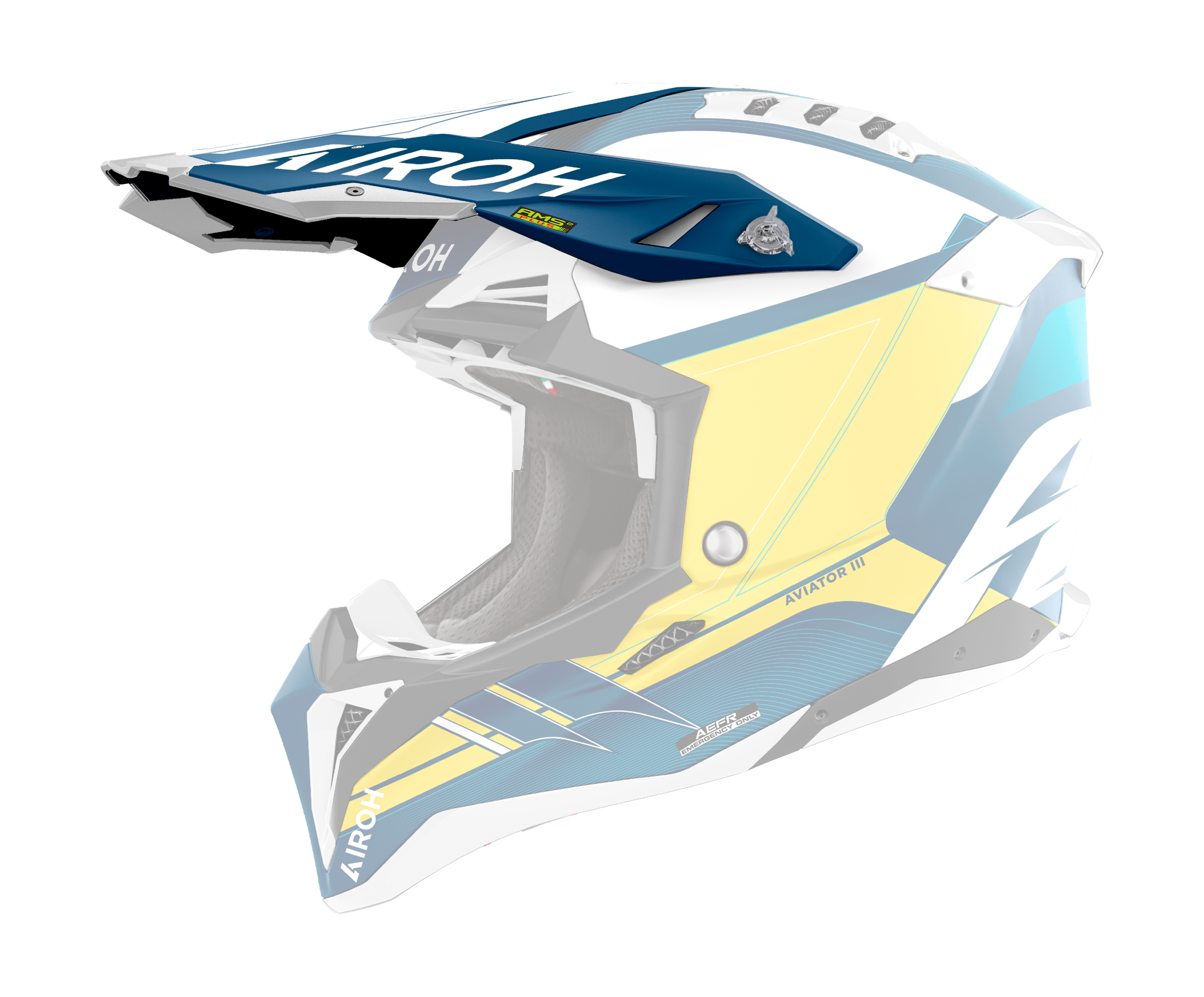 Airoh Helmet Visor Aviator 3 Saber - Matte Blue