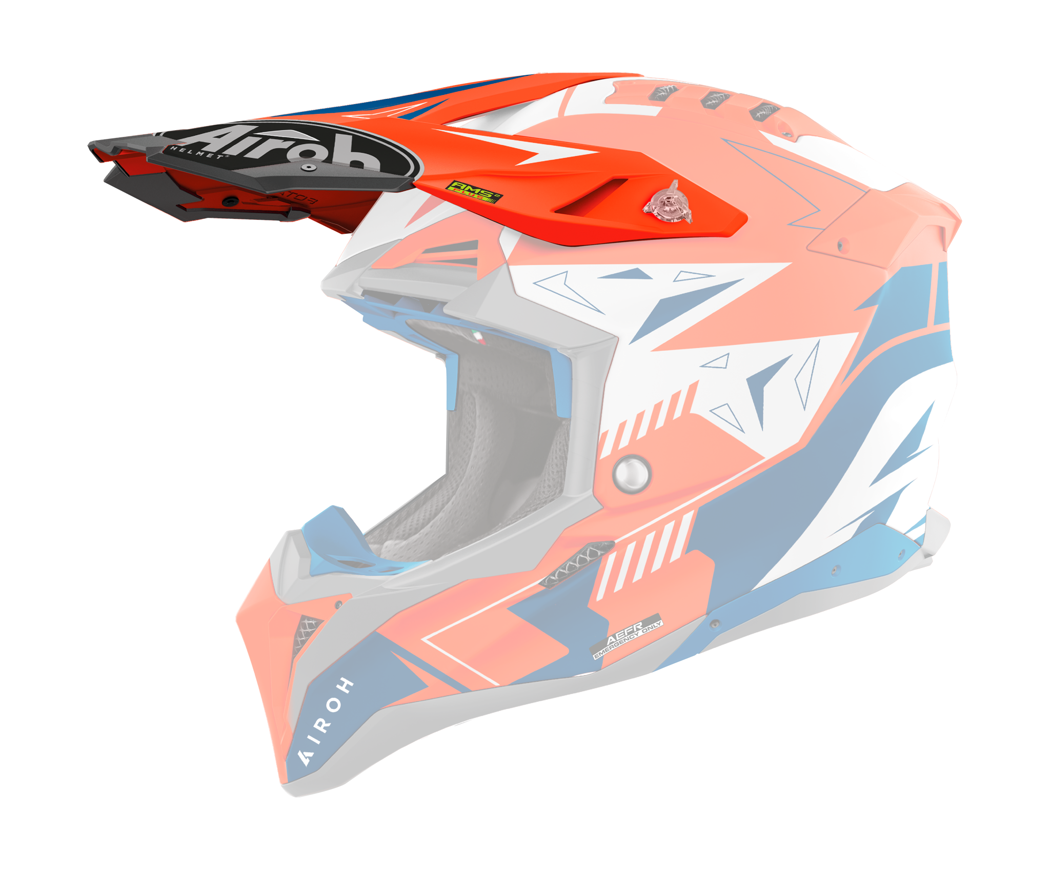 Airoh Helmet Visor Aviator 3 Spin - Matte Orange Fluo