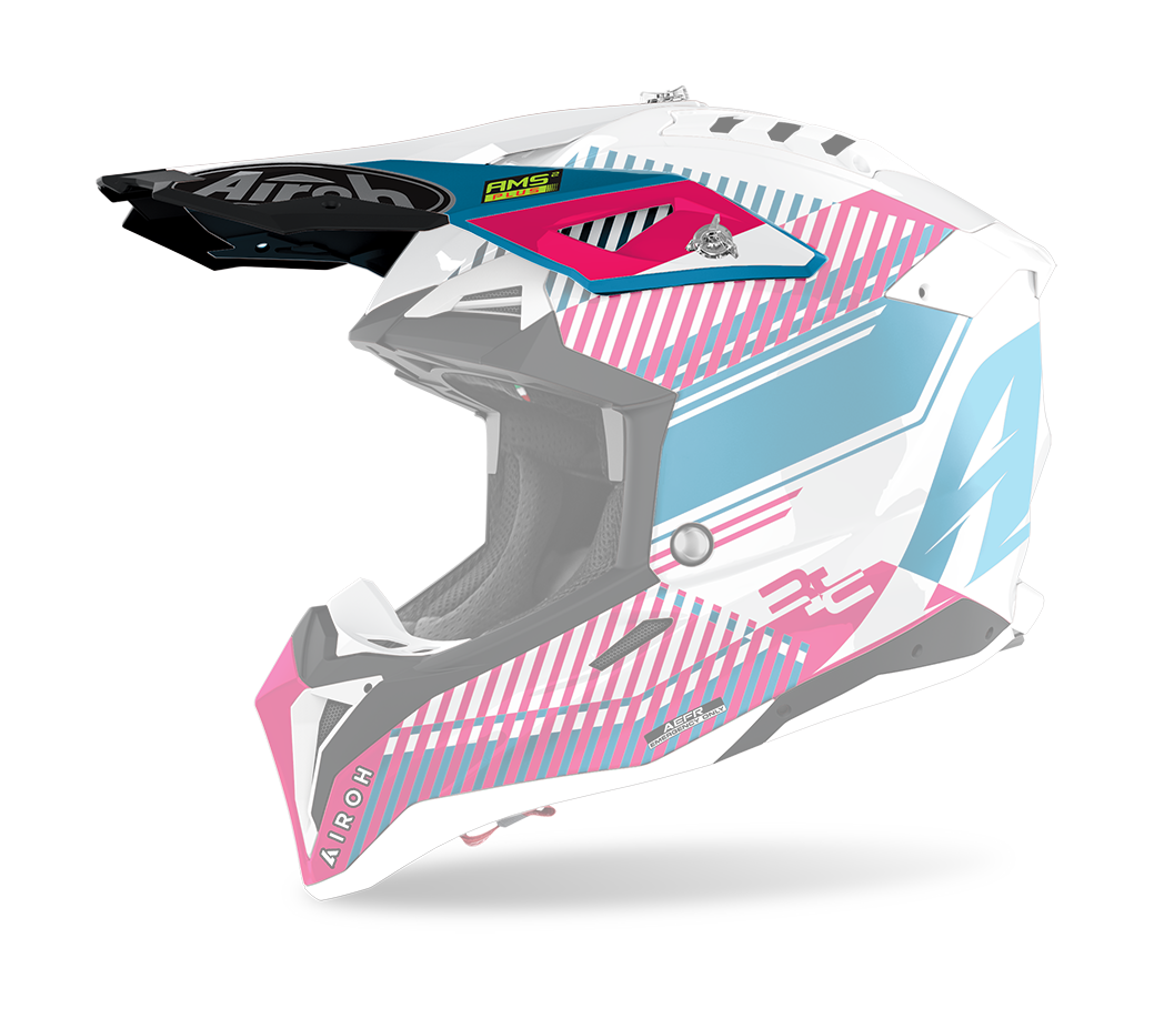 Airoh Helmet Visor Aviator 3 Wave - Pink / Chrome