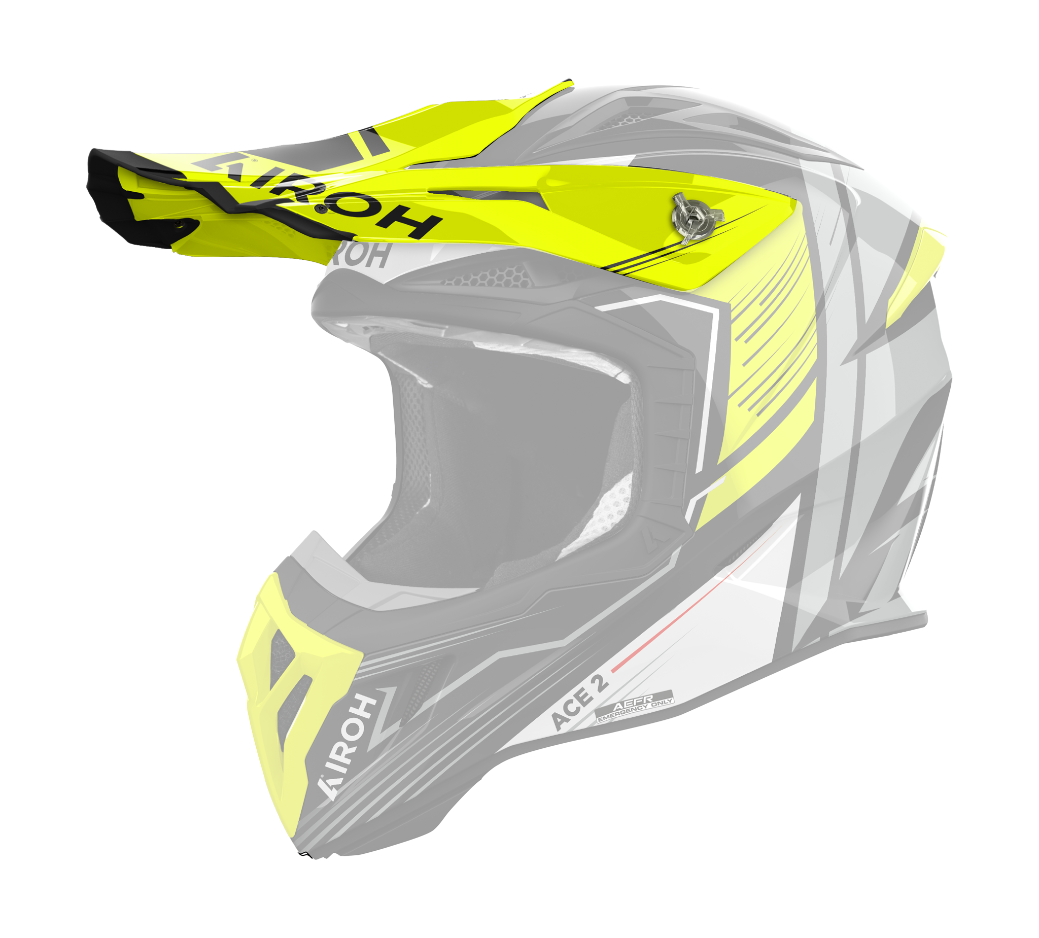 Airoh Helmet Visor Aviator Ace 2 Engine - Gloss Yellow