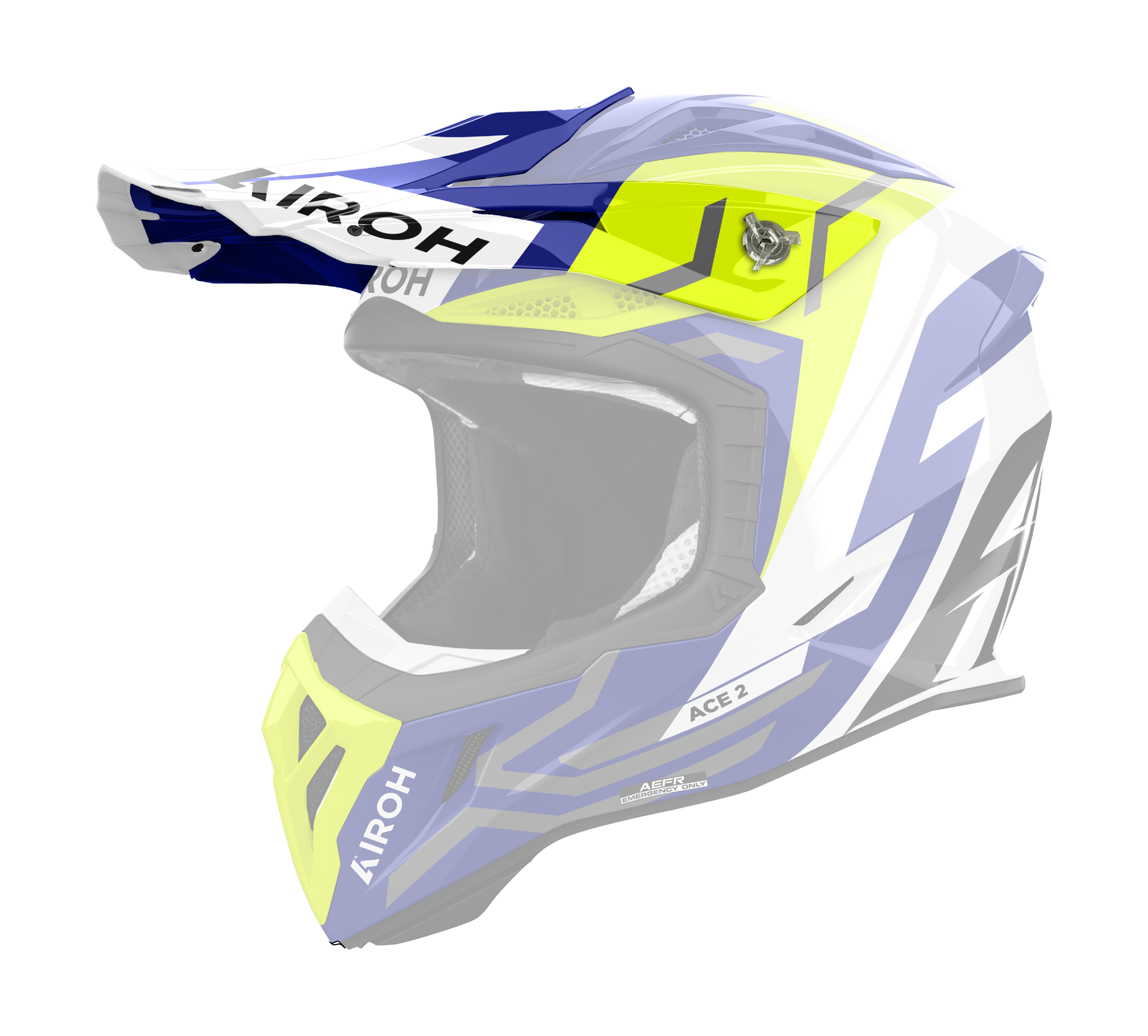 Airoh Helmet Visor Aviator Ace 2 Ground - Gloss Yellow