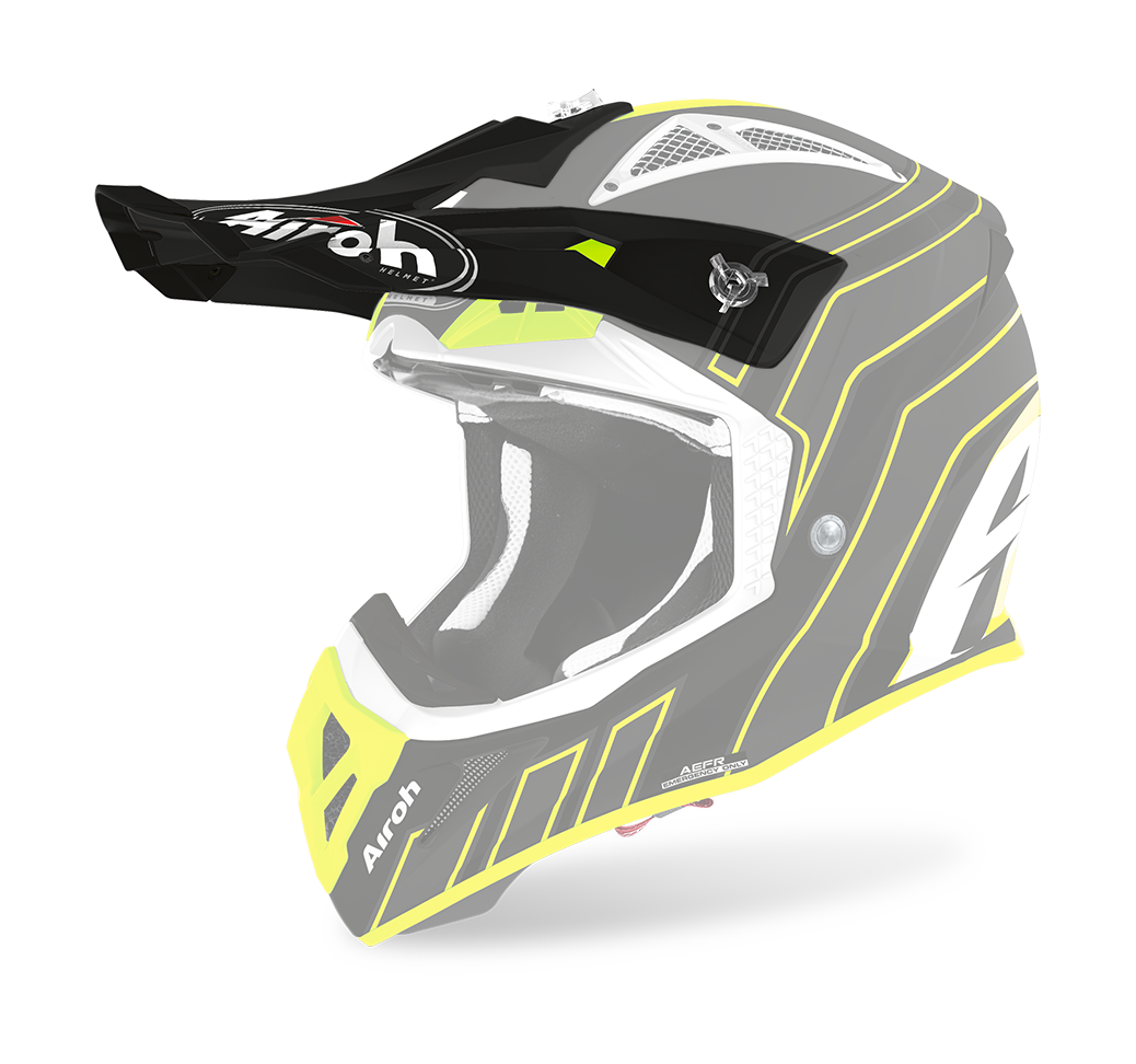 Airoh Helmet Visor Aviator Ace Art - Matte Black / Fluo Yellow