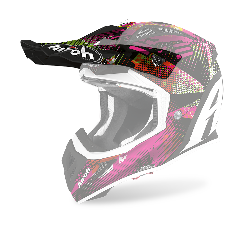 Airoh Helmet Visor Aviator Ace Insane - Matte Green / Pink