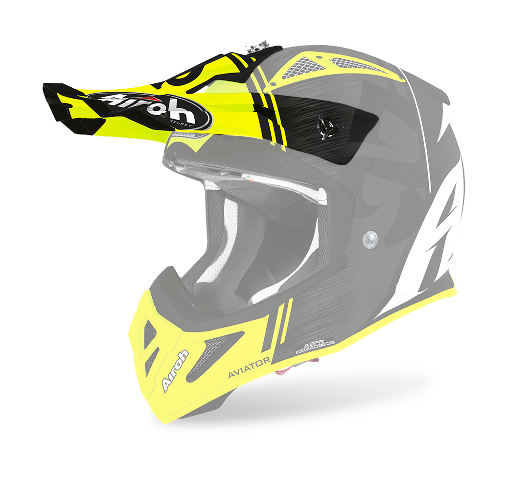 Airoh Helmet Visor Aviator Ace Kybon - Matte Fluo Yellow / Black
