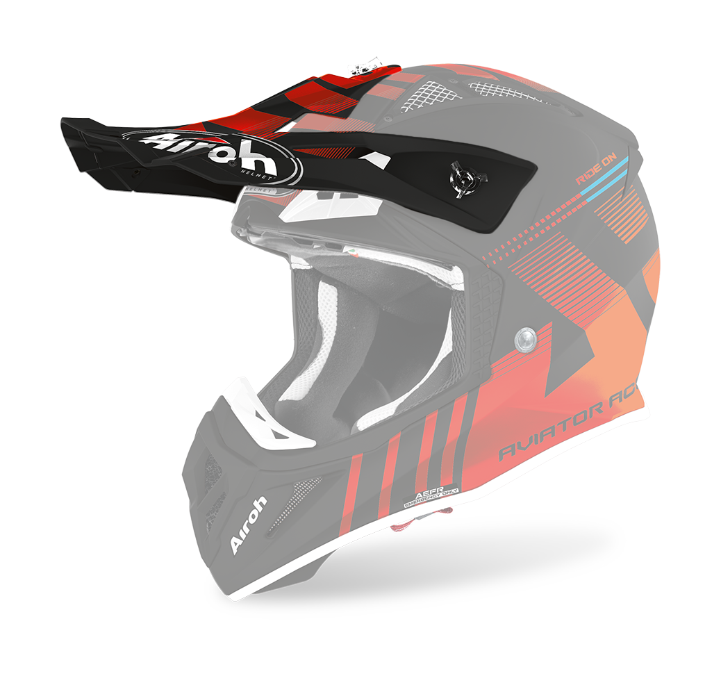 Airoh Helmet Visor Aviator Ace Nemesi - Matte Fluo Orange / Black