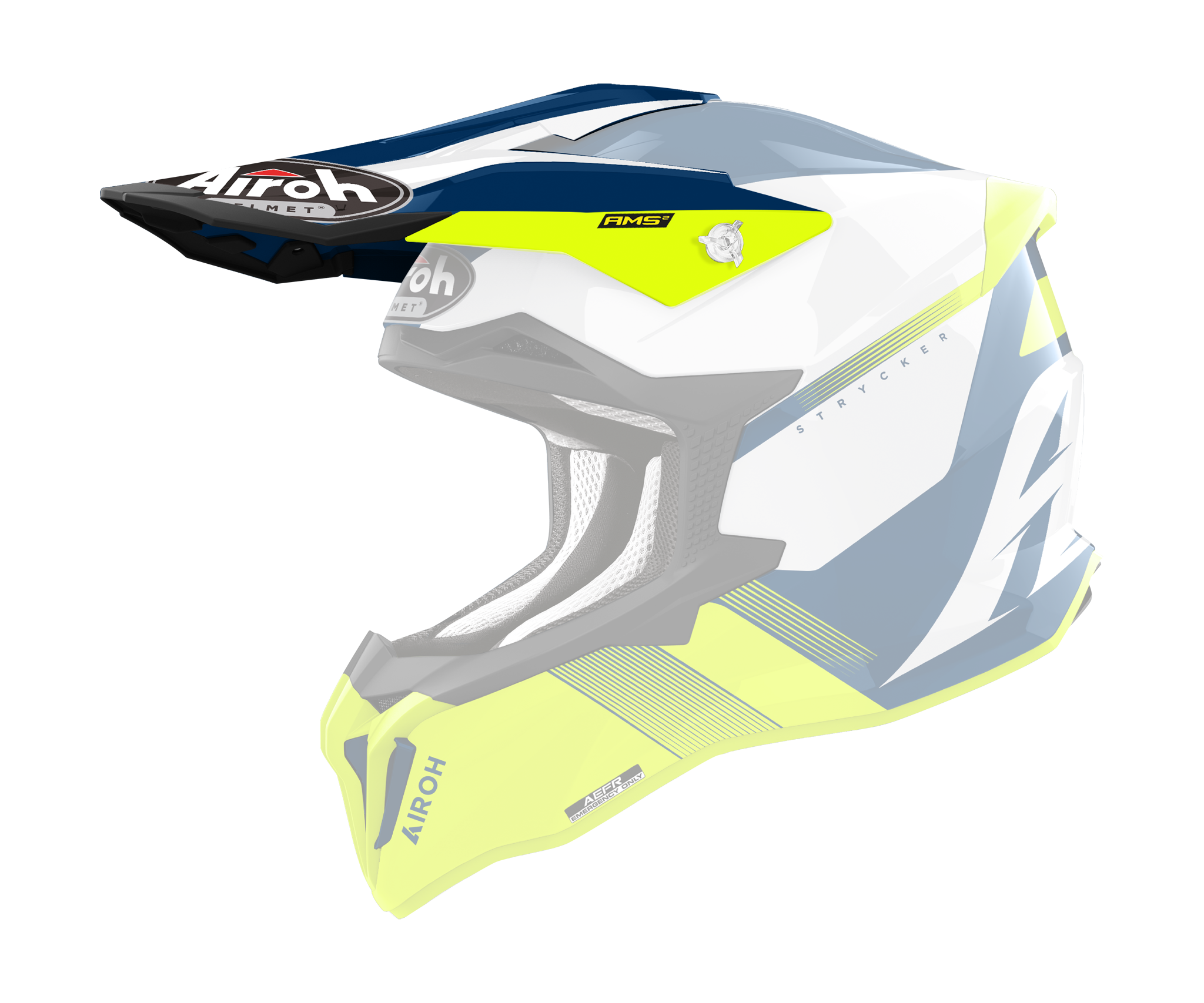 Airoh Helmet Visor Strycker Blazer - Gloss Yellow