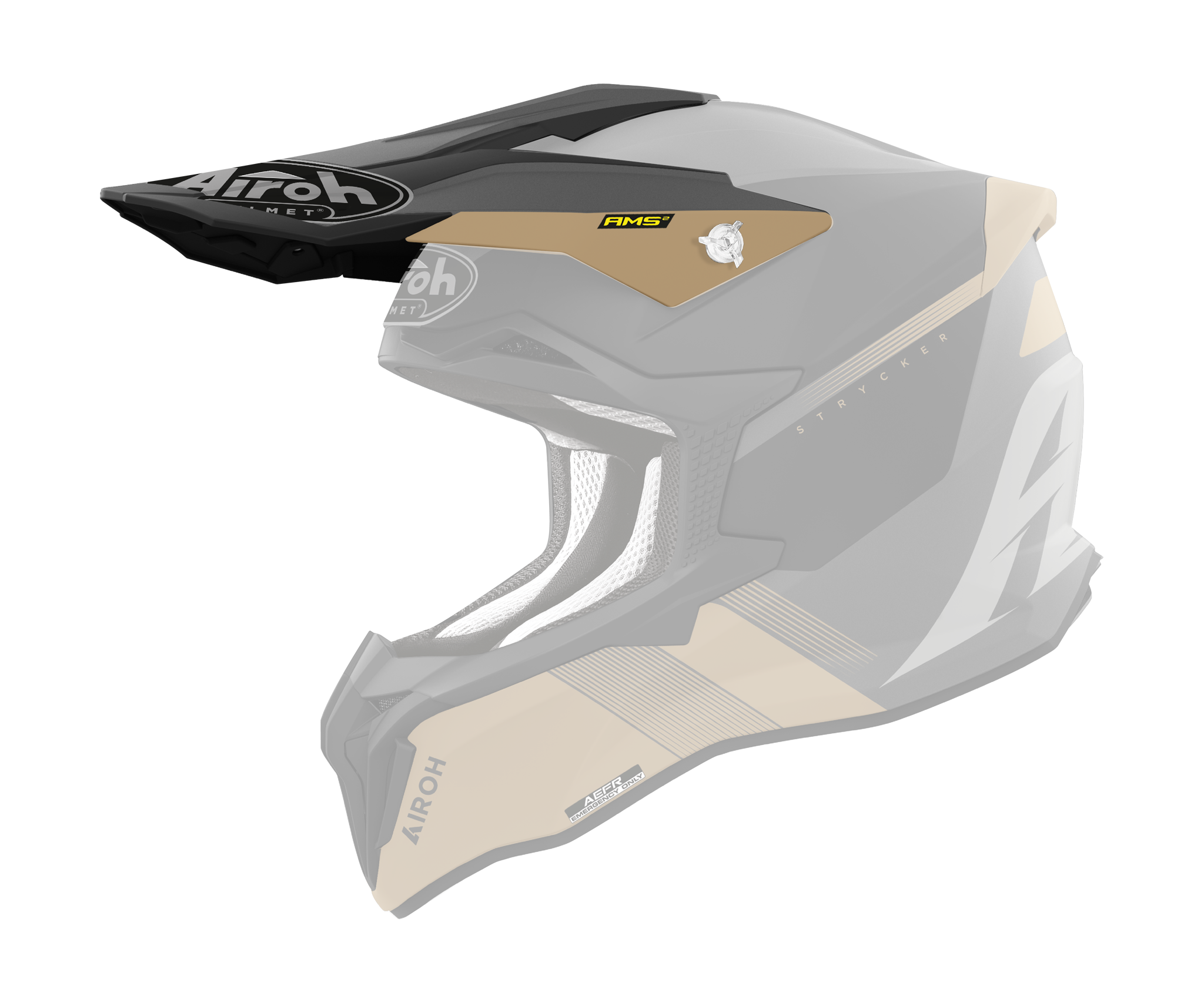 Airoh Helmet Visor Strycker Blazer - Matte Gold