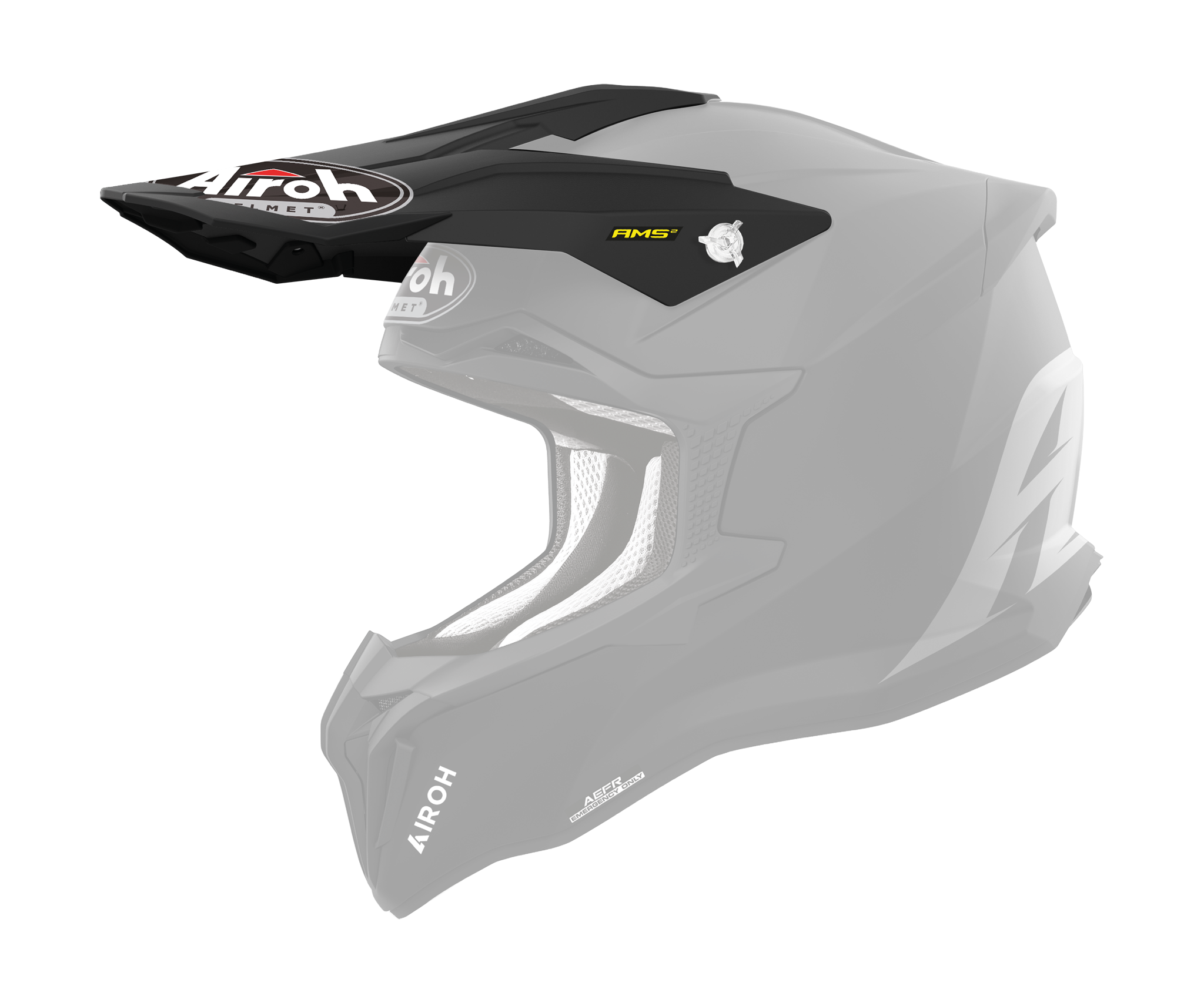 Airoh Helmet Visor Strycker Color - Gloss White