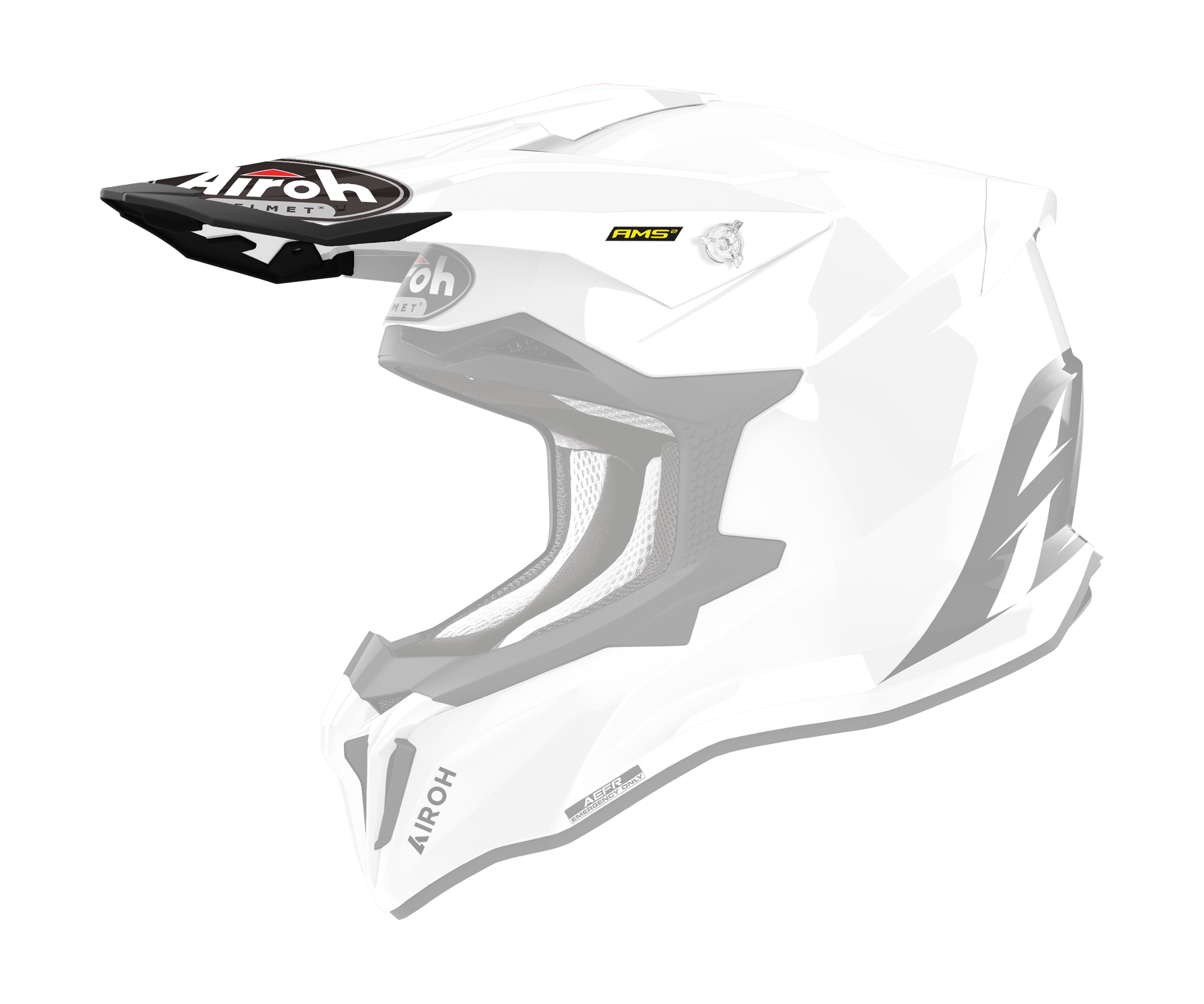 Airoh Helmet Visor Strycker Color - Matte Black