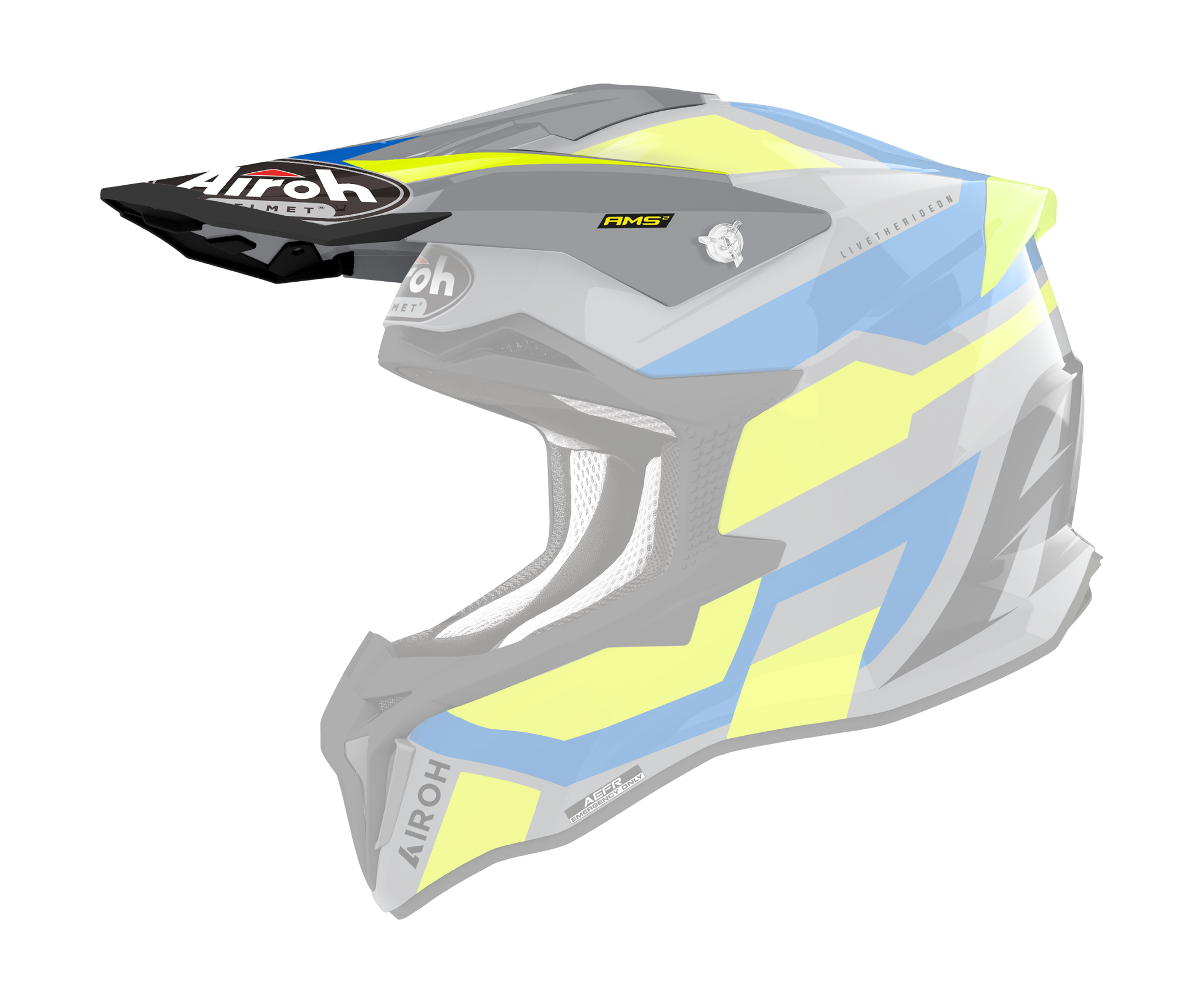 Airoh Helmet Visor Strycker Glam - Gloss Yellow