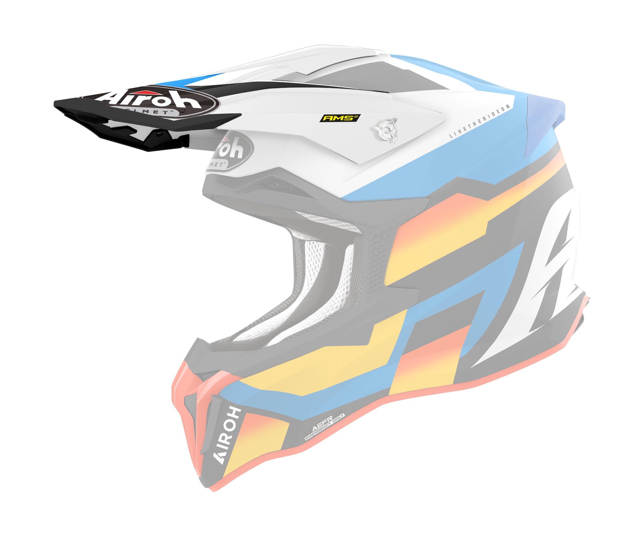 Airoh Helmet Visor Strycker Glam - Matte Blue