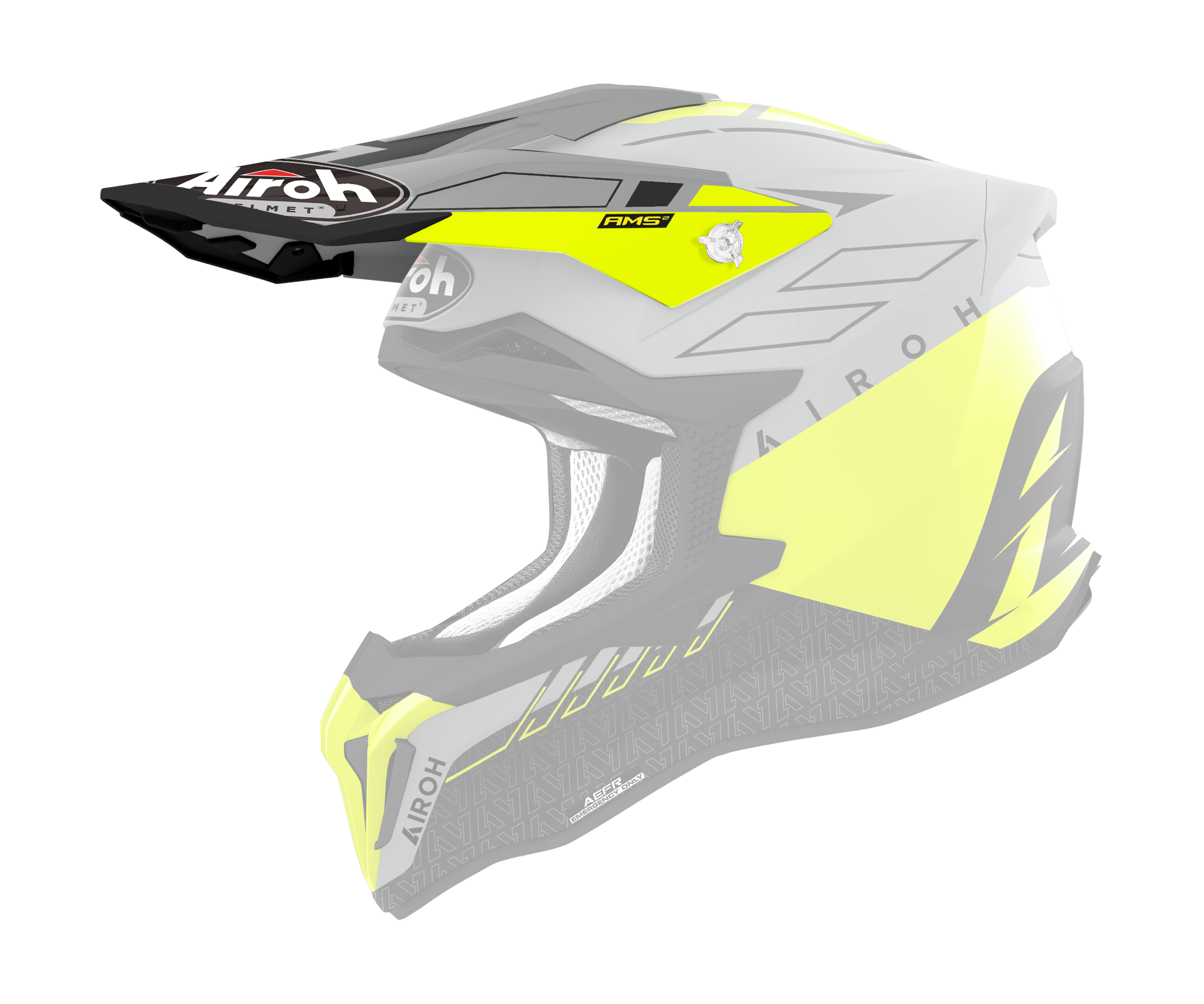 Airoh Helmet Visor Strycker Skin - Matte Yellow