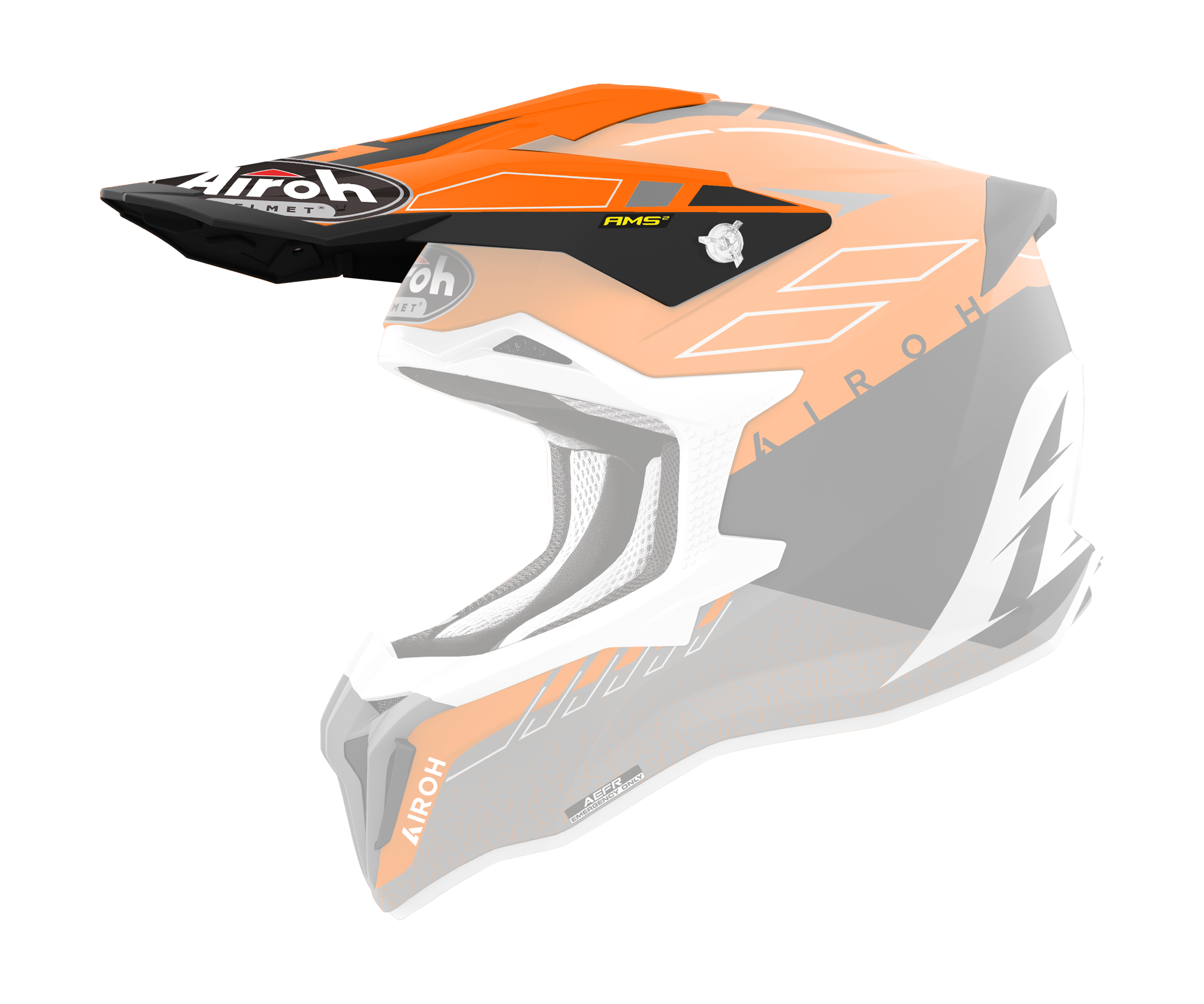 Airoh Helmet Visor Strycker Skin - Matte Orange