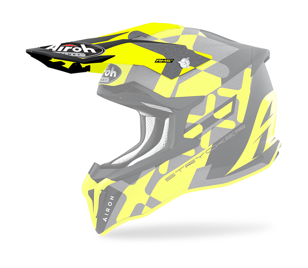 Airoh Helmet Visor Strycker XXX - Matte Fluo Yellow / Grey