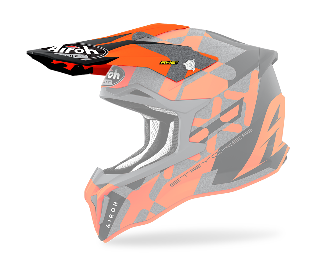 Airoh Helmet Visor Strycker XXX - Matte Fluo Orange / Grey