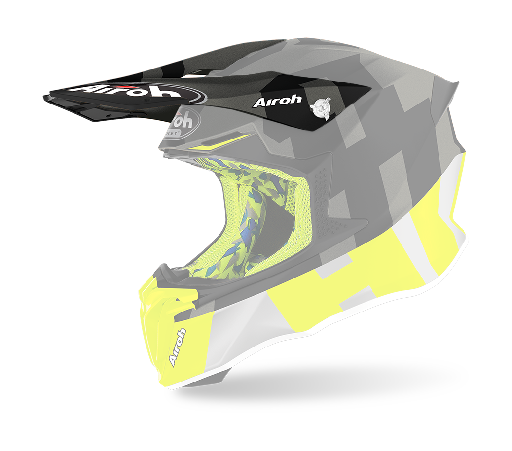 Airoh Helmet Visor Twist 2.0 Frame - Matte Fluo Yellow / Anthracite