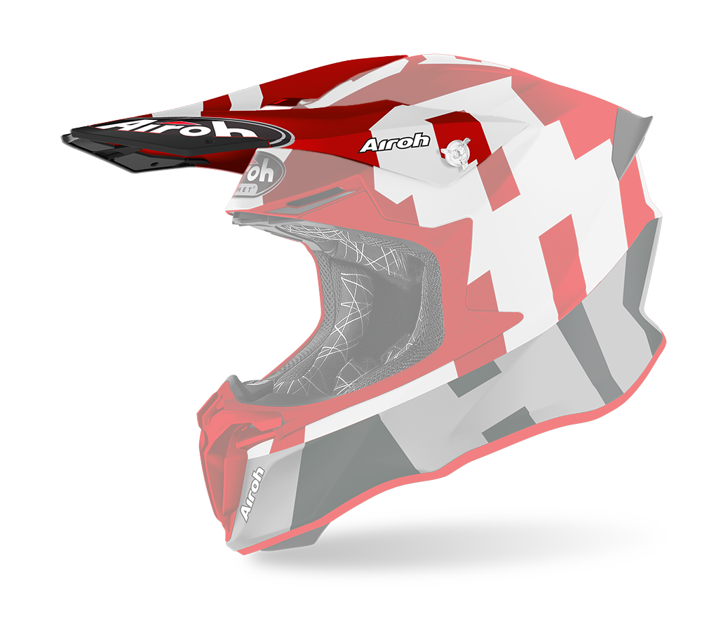 Airoh Helmet Visor Twist 2.0 Frame - Matte Red / White