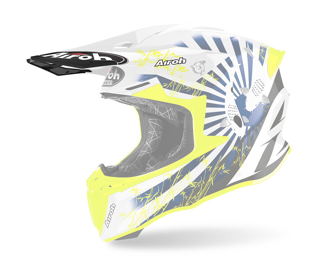 Airoh Helmet Visor Twist 2.0 Katana - Gloss Fluo Yellow / White
