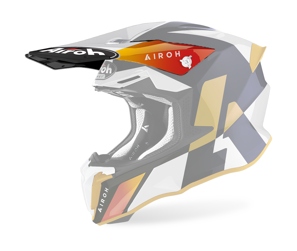 Airoh Helmet Visor Twist 2.0 Lift - Gloss White / Blue