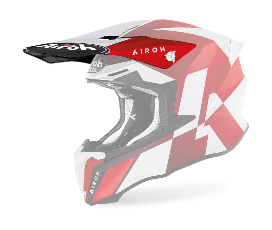 Airoh Helmet Visor Twist 2.0 Lift - Matte Red / White