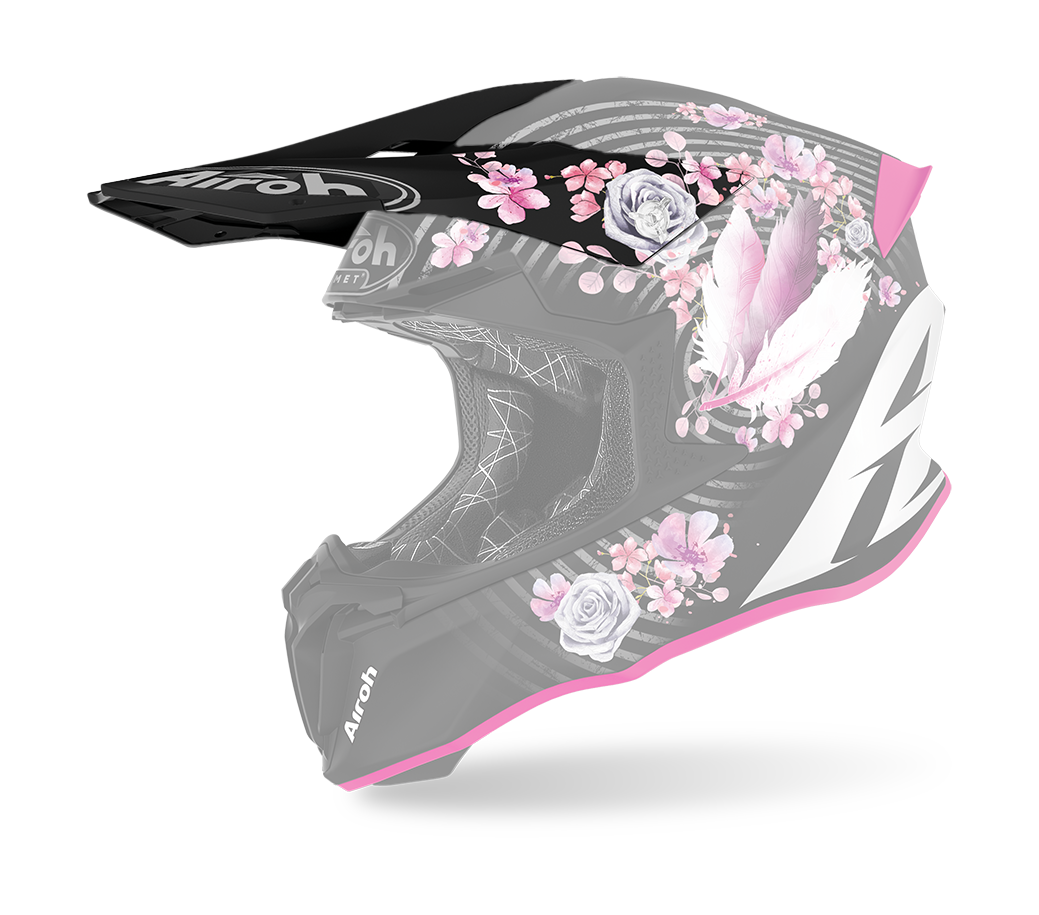 Airoh Helmet Visor Twist 2.0 Mad - Matte Black / Pink