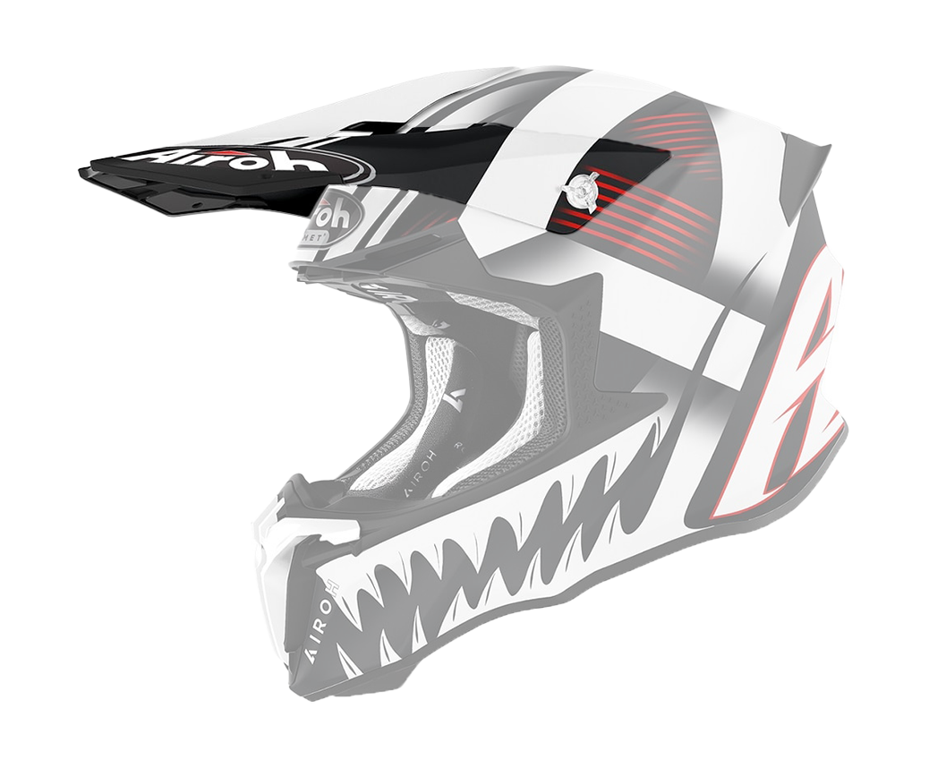 Airoh Helmet Visor Twist 2.0 Mask - Matte Black / White