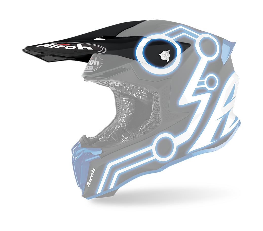 Airoh Helmet Visor Twist 2.0 Neon - Matte Blue / Black