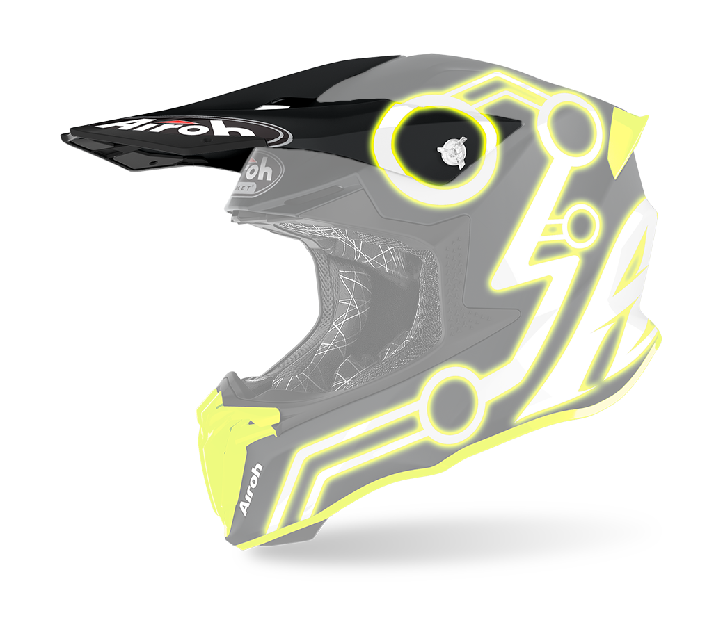 Airoh Helmet Visor Twist 2.0 Neon - Matte Fluo Yellow / Black