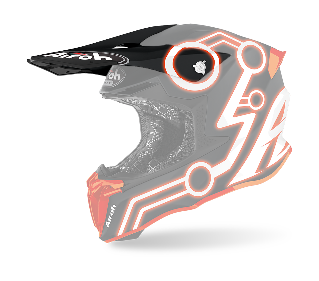 Airoh Helmet Visor Twist 2.0 Neon - Matte Fluo Orange / Black