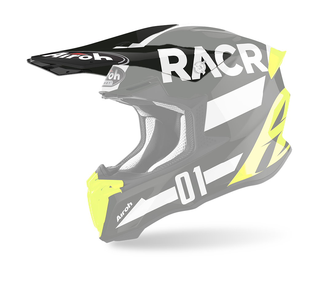 Airoh Helmet Visor Twist 2.0 Racr - Gloss Fluo Yellow / White / Black
