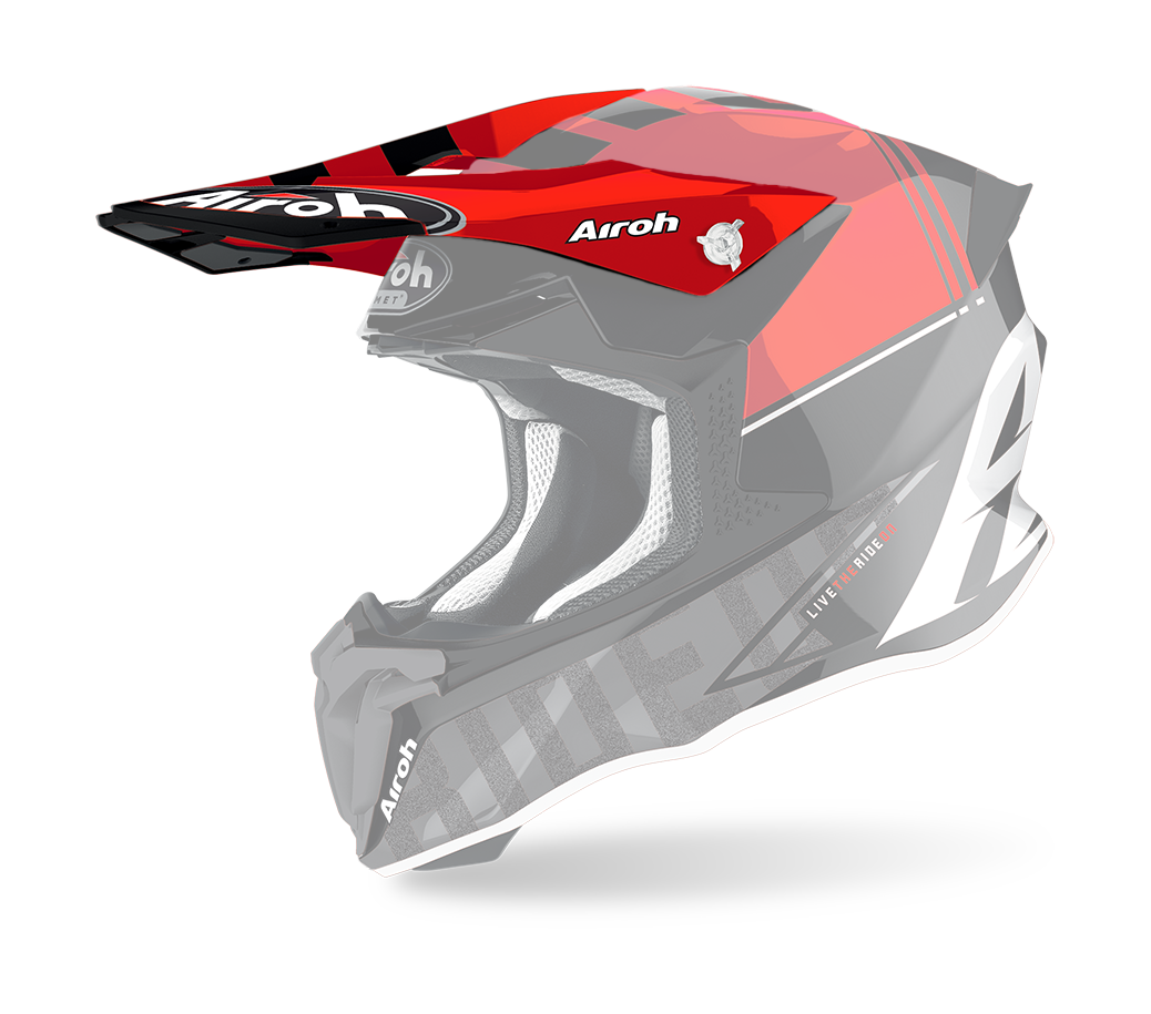 Airoh Helmet Visor Twist 2.0 Tech - Gloss Red / Black