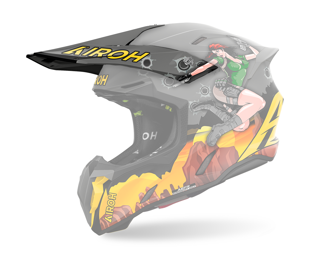 Airoh Helmet Visor Twist 3 Adventure - Gloss Multi