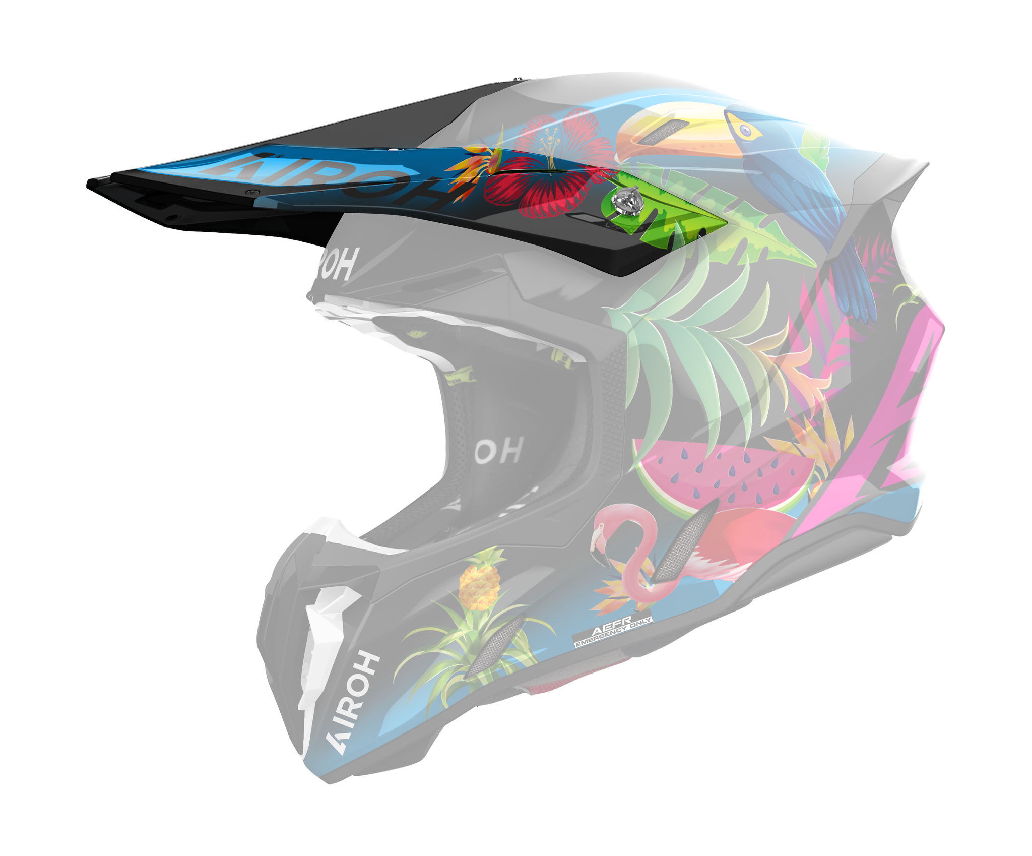 Airoh Helmet Visor Twist 3 Amazonia - Gloss Multi