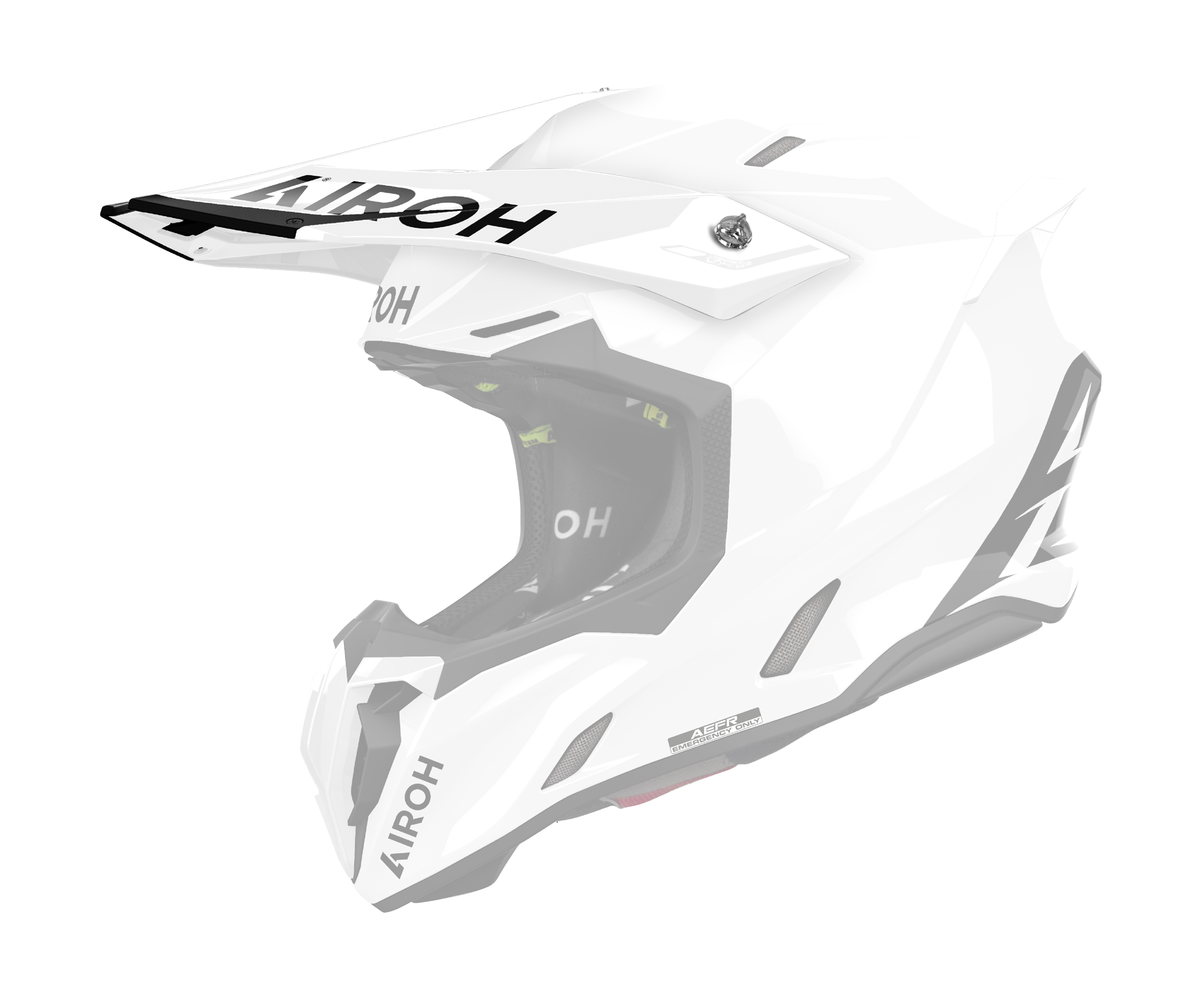 Airoh Helmet Visor Twist 3 Color - Gloss White