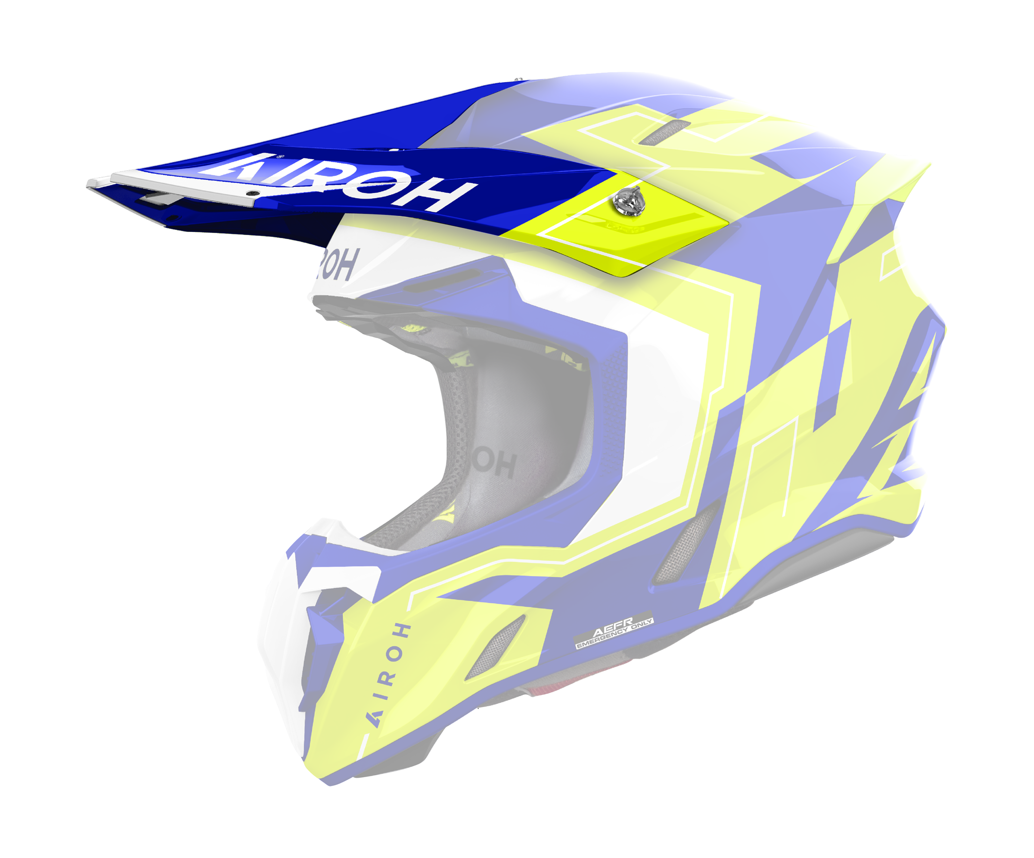 Airoh Helmet Visor Twist 3 Dizzy - Gloss Blue / Yellow
