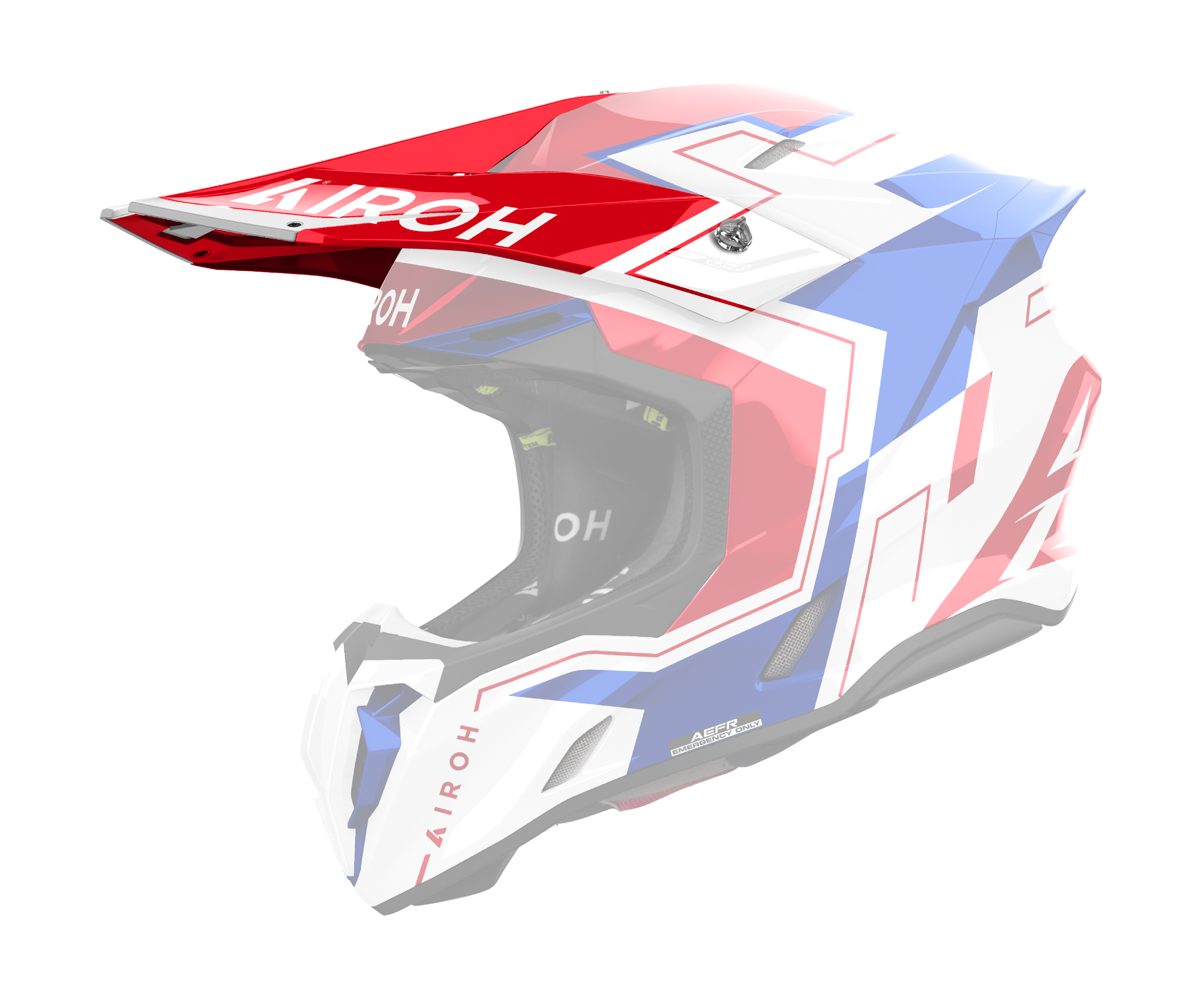 Airoh Helmet Visor Twist 3 Dizzy - Gloss Blue / Red