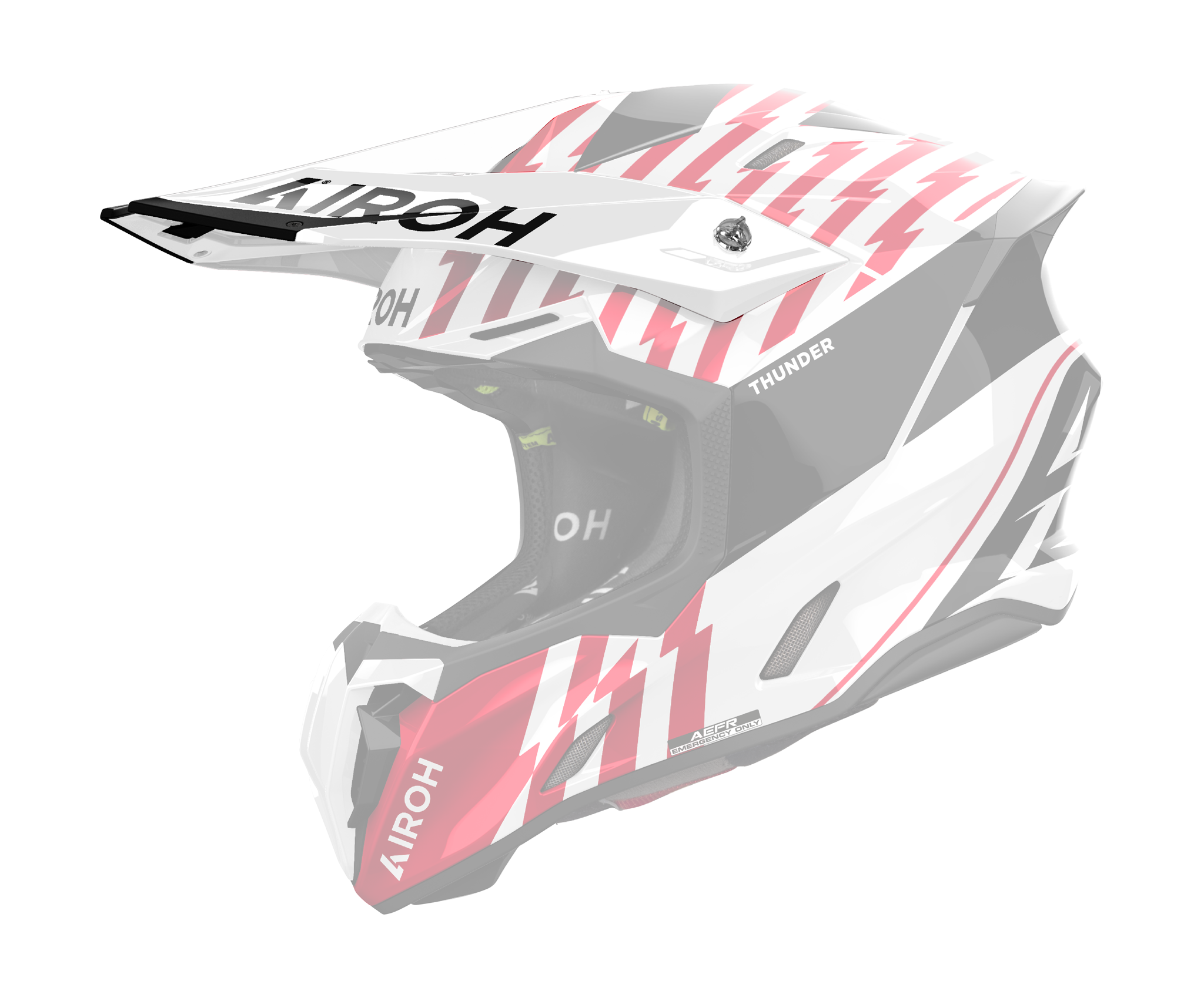 Airoh Helmet Visor Twist 3 Thunder - Gloss Red