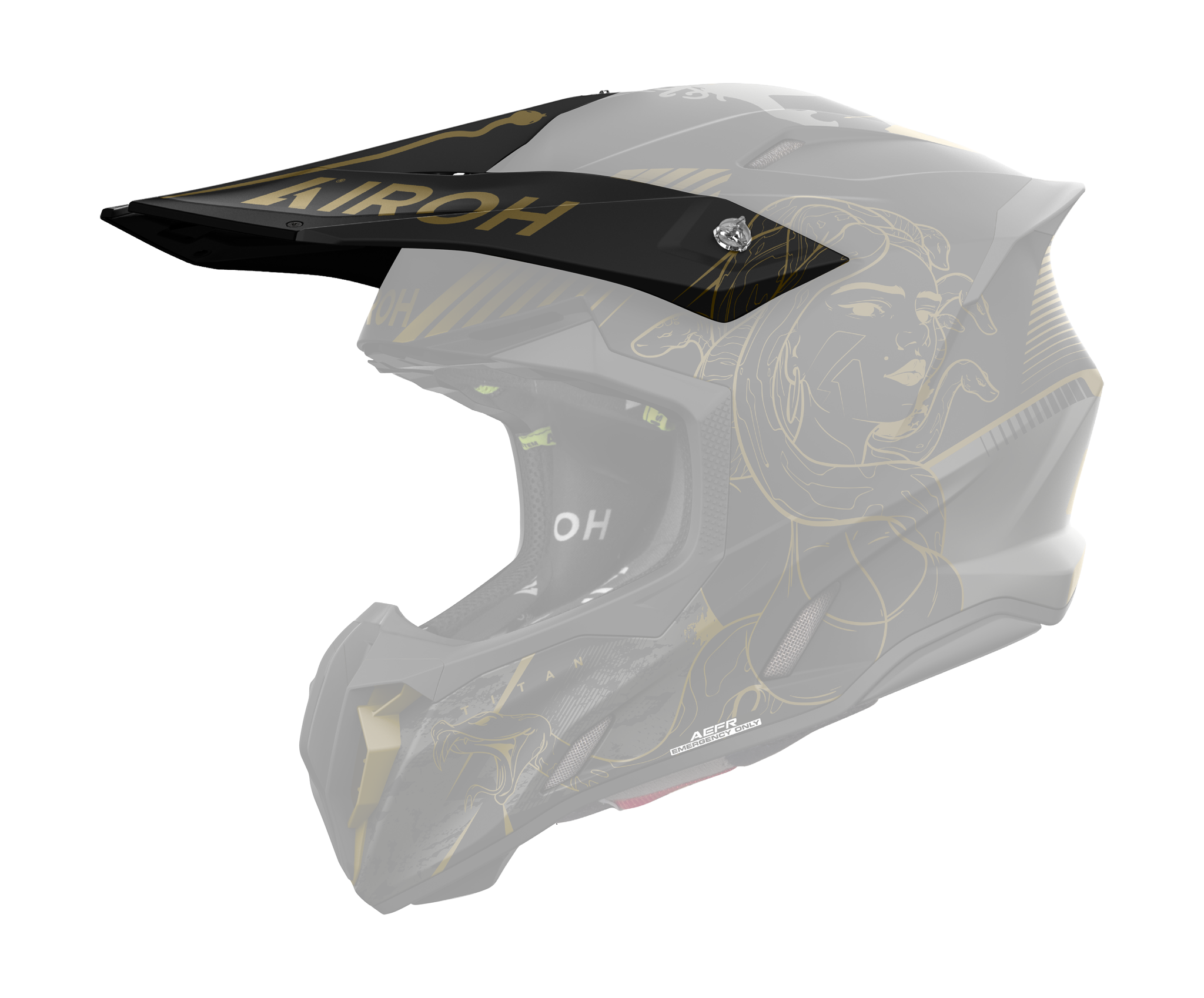 Airoh Helmet Visor Twist 3 Titan - Matte Black