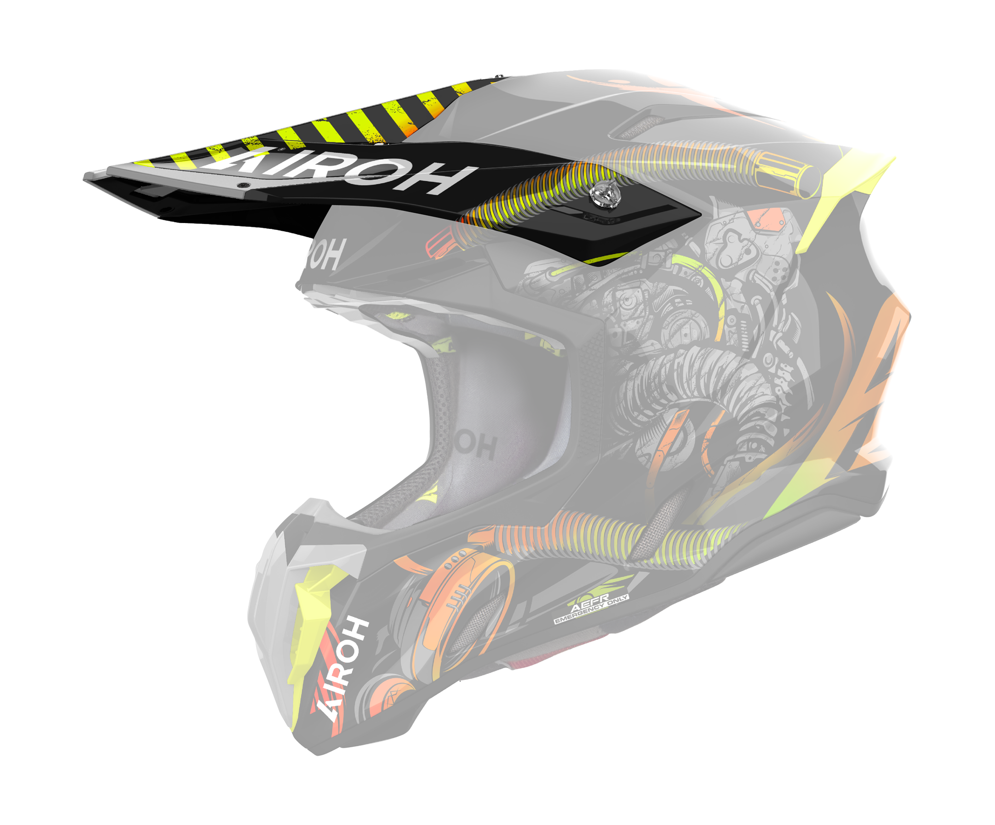 Airoh Helmet Visor Twist 3 Toxic - Gloss Black / Yellow