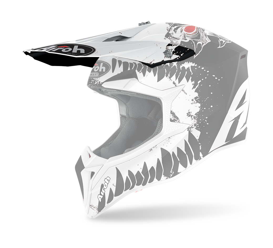 Airoh Helmet Visor Wraap Beast - Matte Black / White